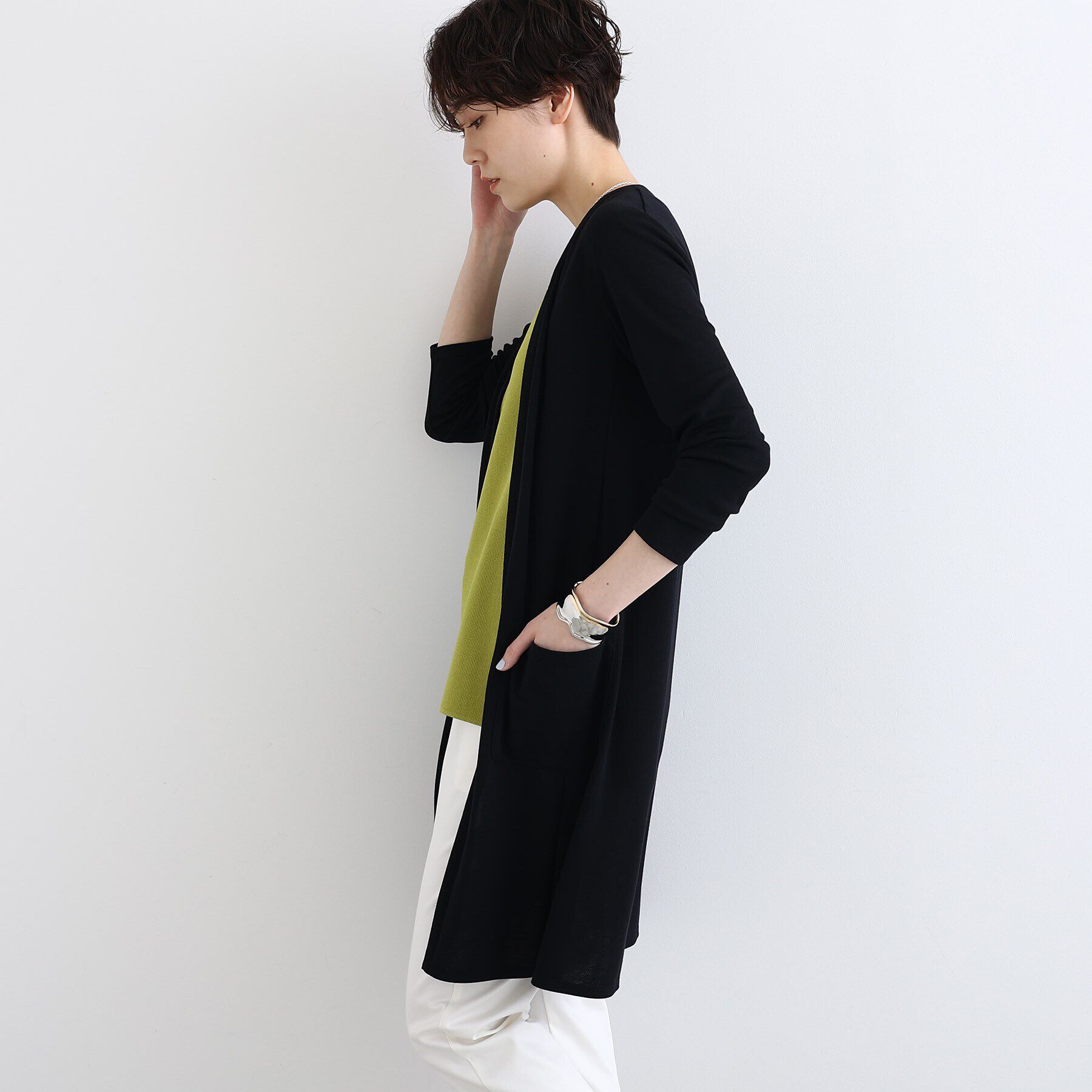 INDIVI「【洗える/UVケア/接触冷感/日本製】定番！ロング丈カーディガン」|カーディガン|