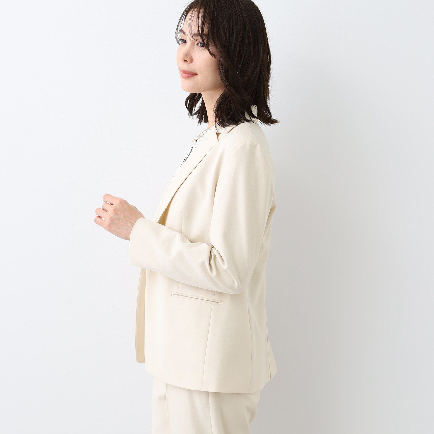 INDIVI「【洗える／UVケア／スーツ】ストレッチテーラードカラージャケット」|スーツ|