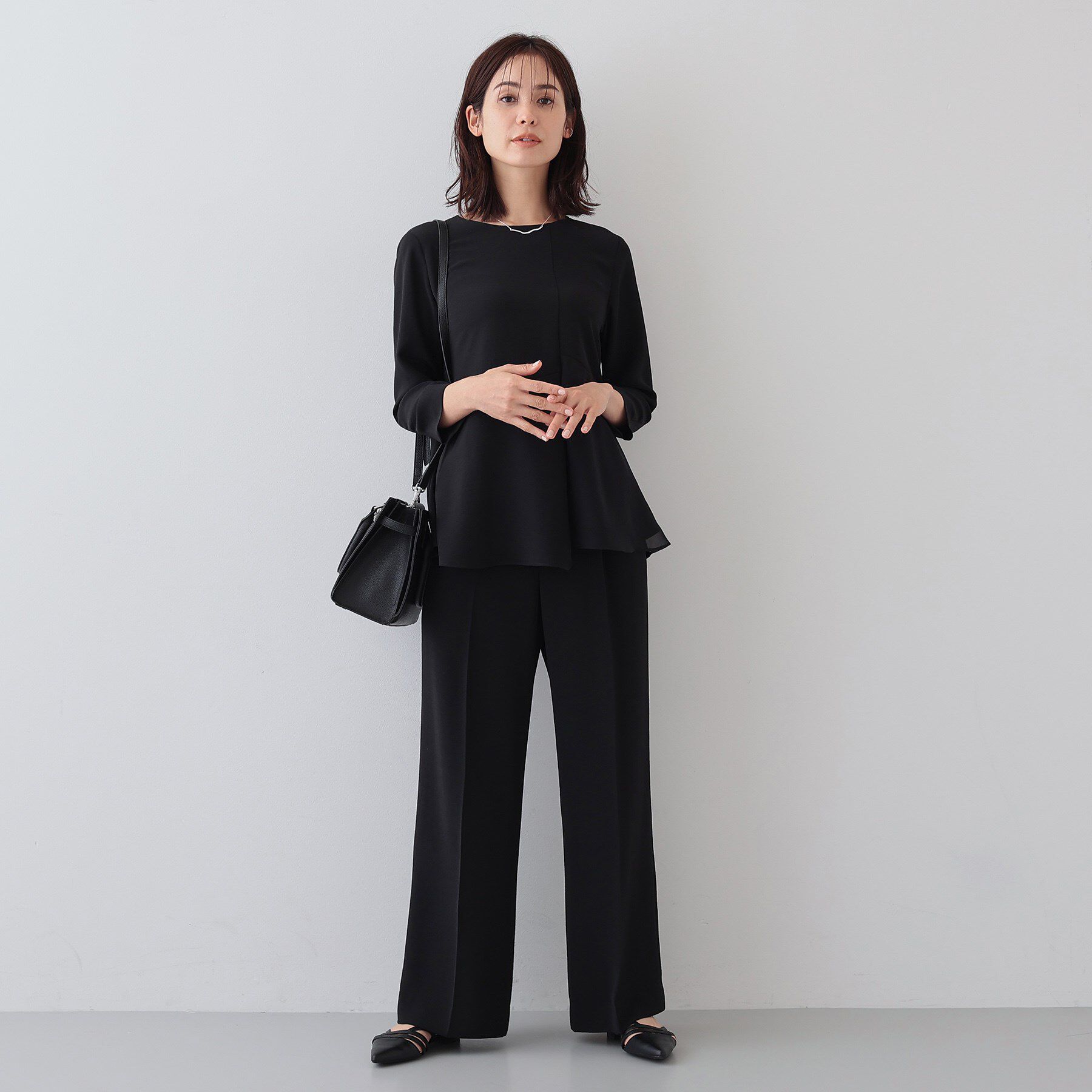 INDIVI「【着る日傘/遮熱/UVケア】ペプラムデザインブラウス」|シャツ・ブラウス|