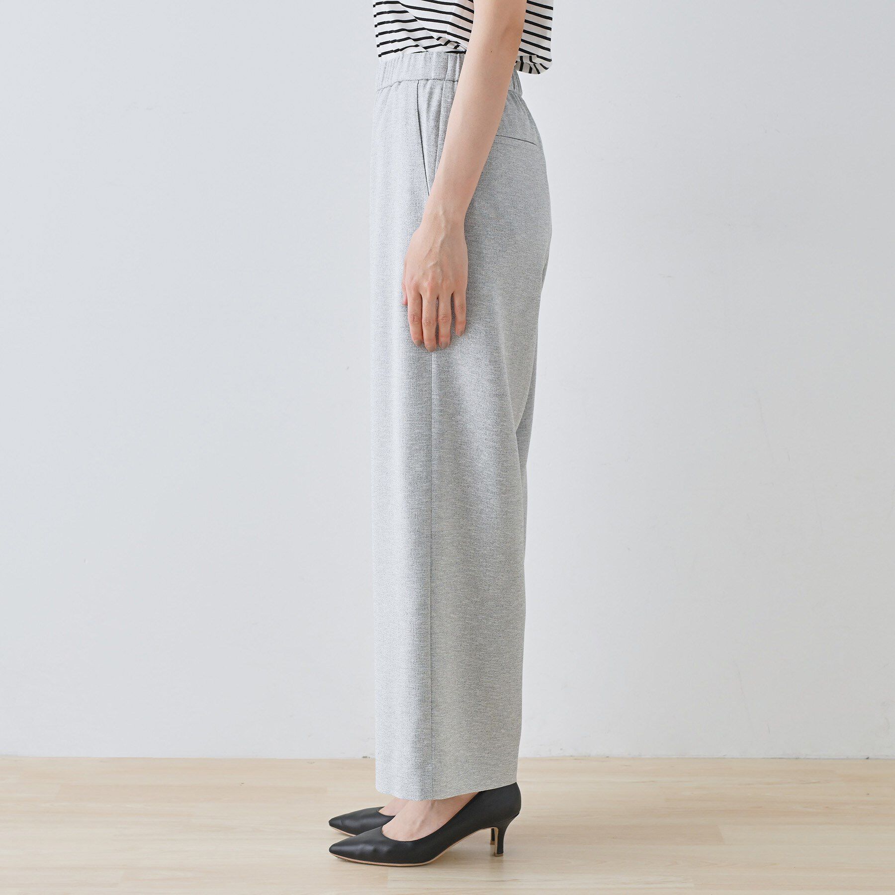 INDIVI「【通勤スーツ】ドライタッチワイドパンツ」|スーツ|