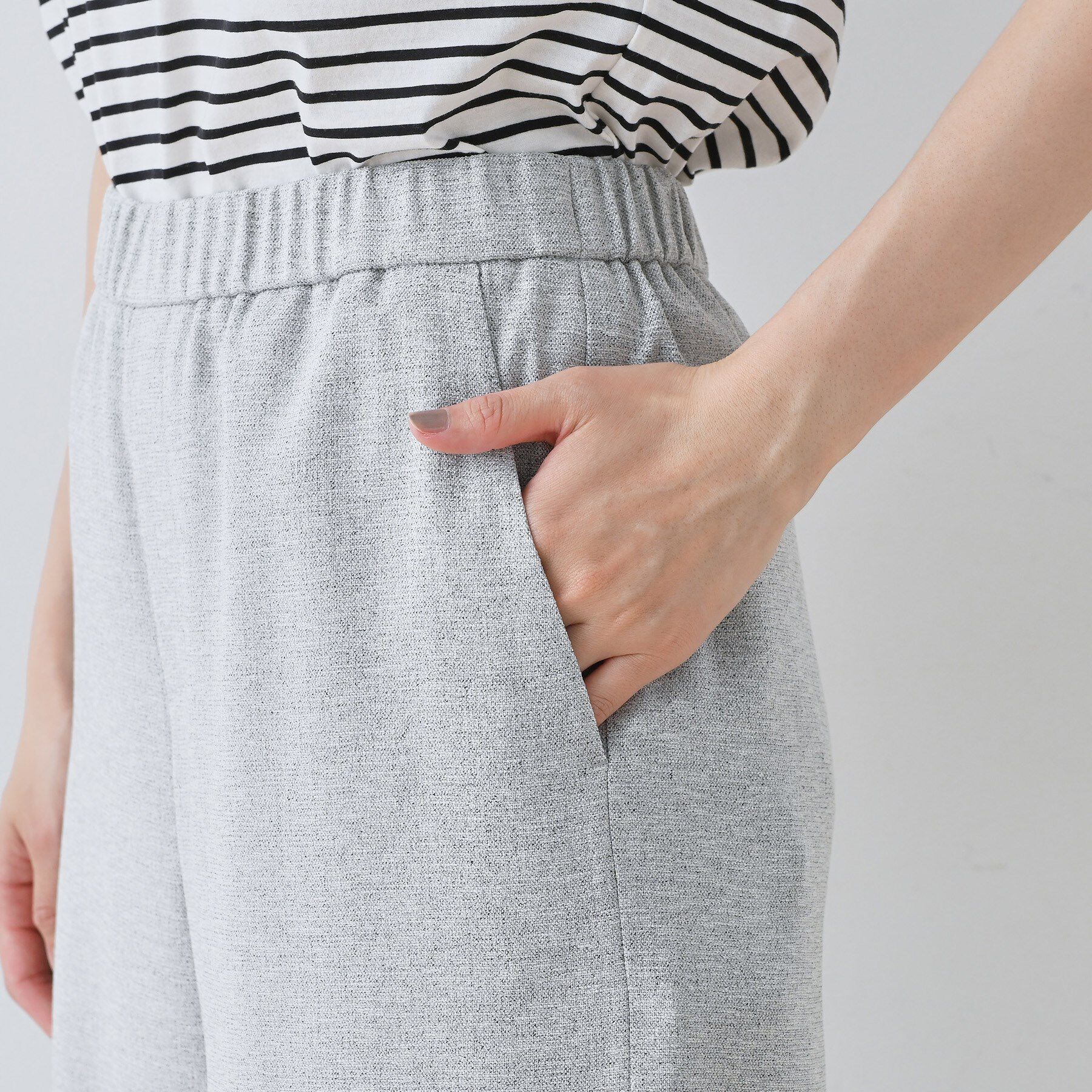 INDIVI「【通勤スーツ】ドライタッチワイドパンツ」|スーツ|