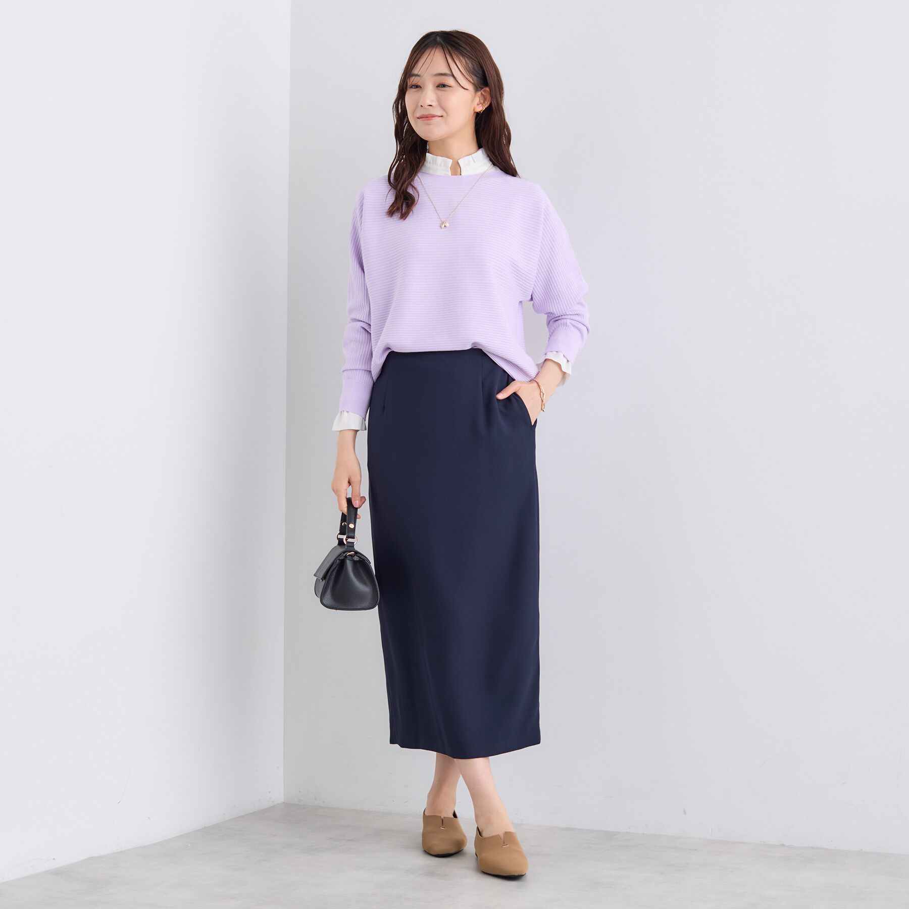 INDIVI「【洗える／体型カバー】美シルエットニット」|ニット・セーター|