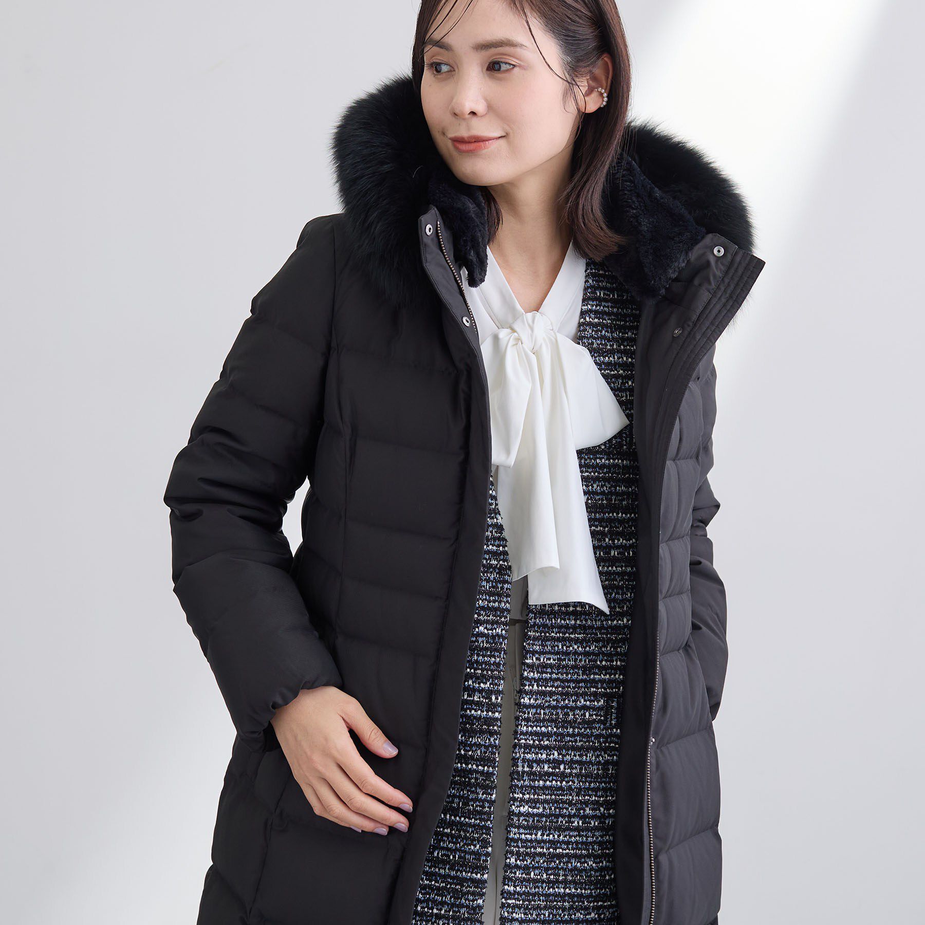 INDIVI「【名品／撥水／抗菌防臭】ロング丈リサイクルダウンコート」|ダウン|