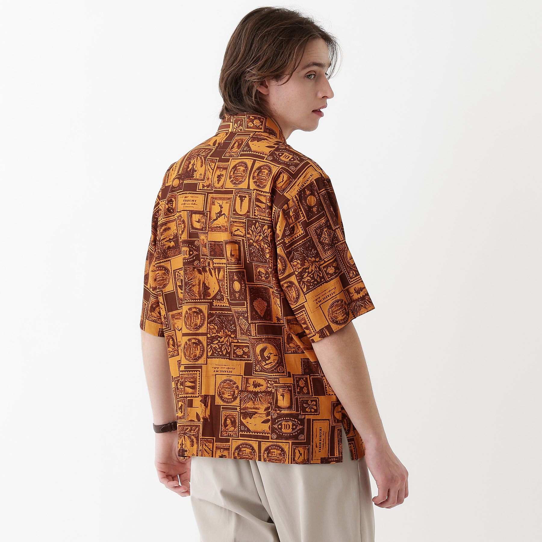 TAKEO KIKUCHI「【THE FLAGSHIP】アーカイブ切手柄半袖シャツ」|シャツ・ブラウス|