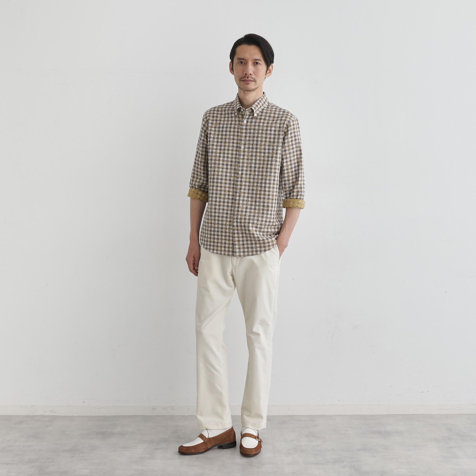 TAKEO KIKUCHI「チェックボーラーガーゼシャツ」|シャツ・ブラウス|