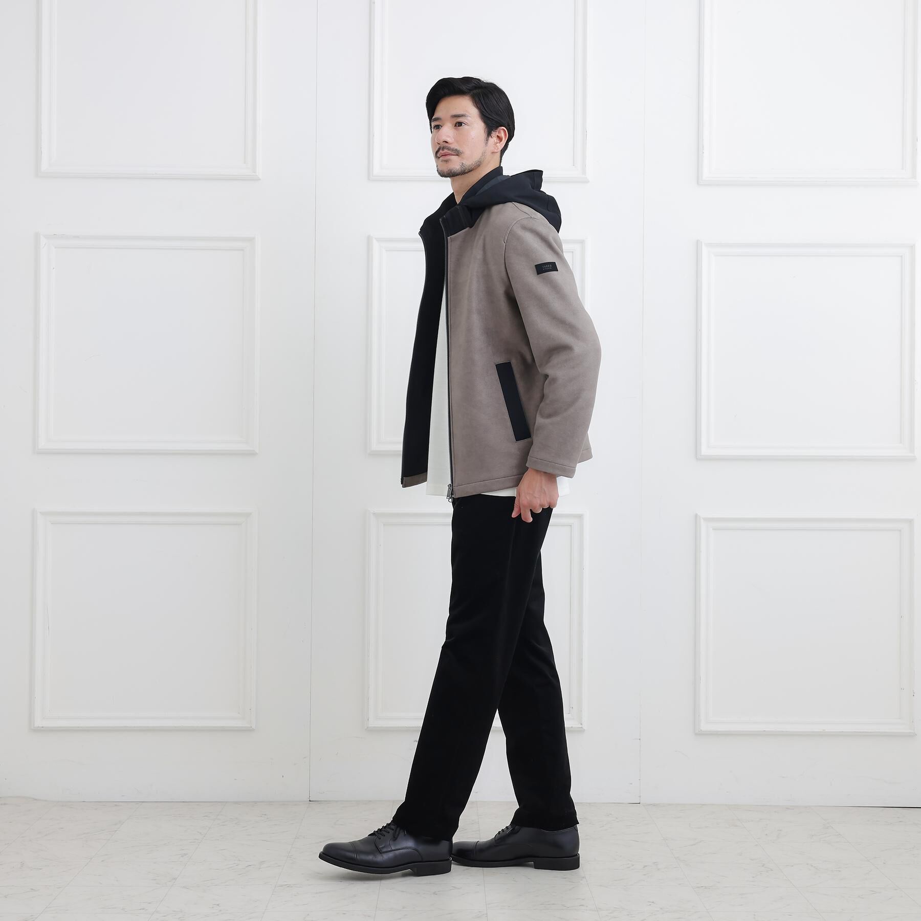 TAKEO KIKUCHI「【JUST ONE LAYER】ダウンファブリック ジップアップ フード ブルゾン」|ブルゾン・スタジャン|