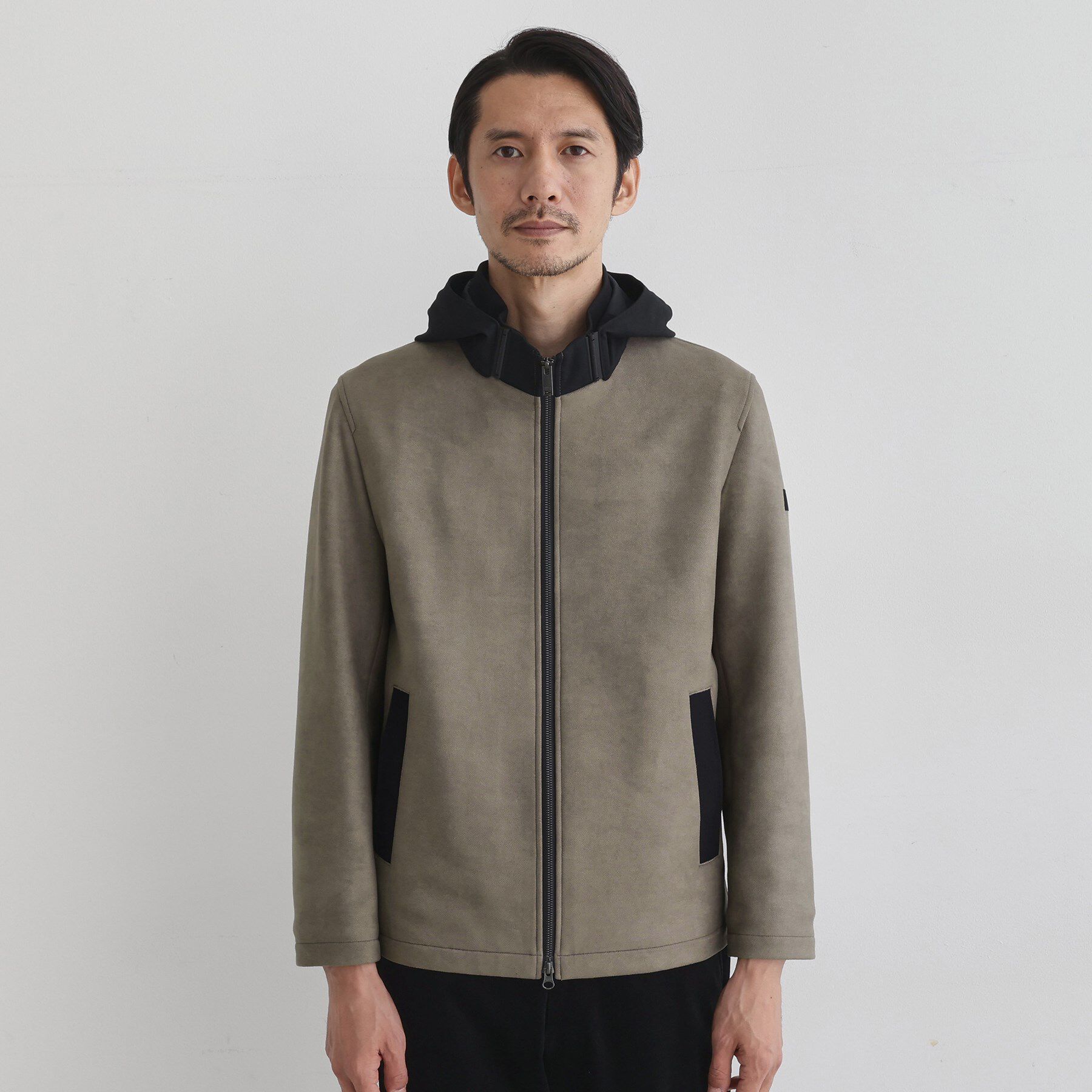 TAKEO KIKUCHI「【JUST ONE LAYER】ダウンファブリック ジップアップ フード ブルゾン」|ブルゾン・スタジャン|