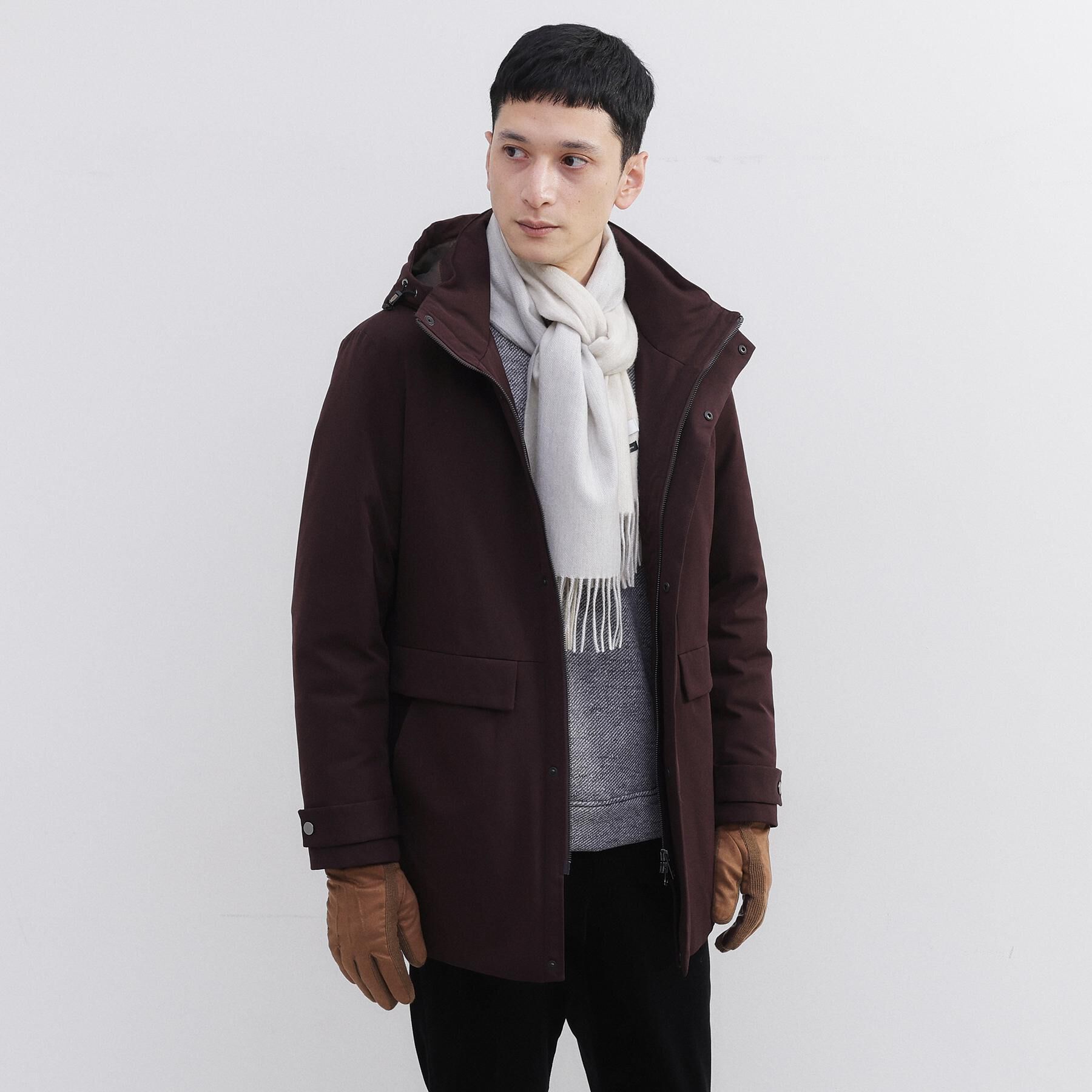 TAKEO KIKUCHI「スエード調ニットコンビ ウォッシャブルグローブ」|手袋|