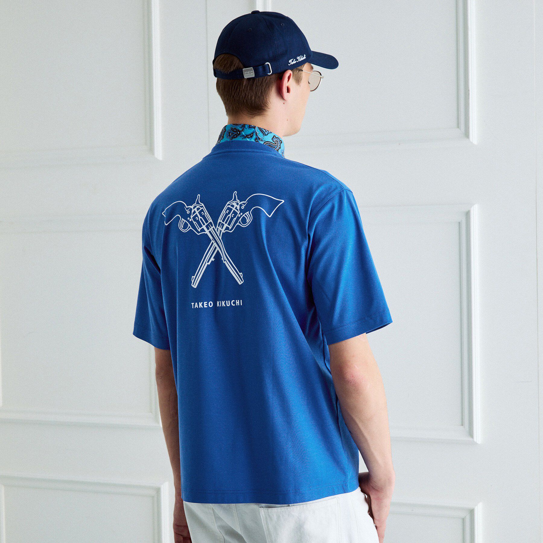 TAKEO KIKUCHI「【BOWLER HAT LABEL】アイスクリアコットン バッククロスピストル 半袖Tシャツ」|Tシャツ・カットソー|