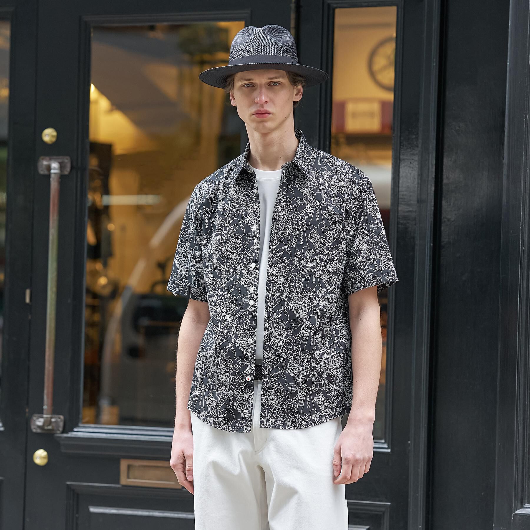 TAKEO KIKUCHI「【BOWLER HAT LABEL】ビリケンさんプリント 半袖シャツ」|シャツ・ブラウス|