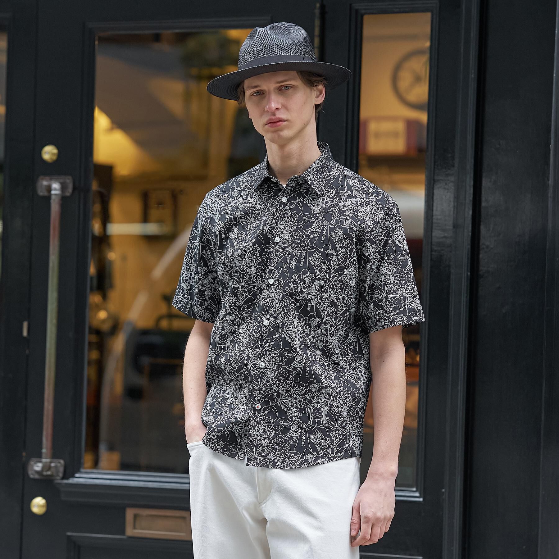 TAKEO KIKUCHI「【BOWLER HAT LABEL】ビリケンさんプリント 半袖シャツ」|シャツ・ブラウス|
