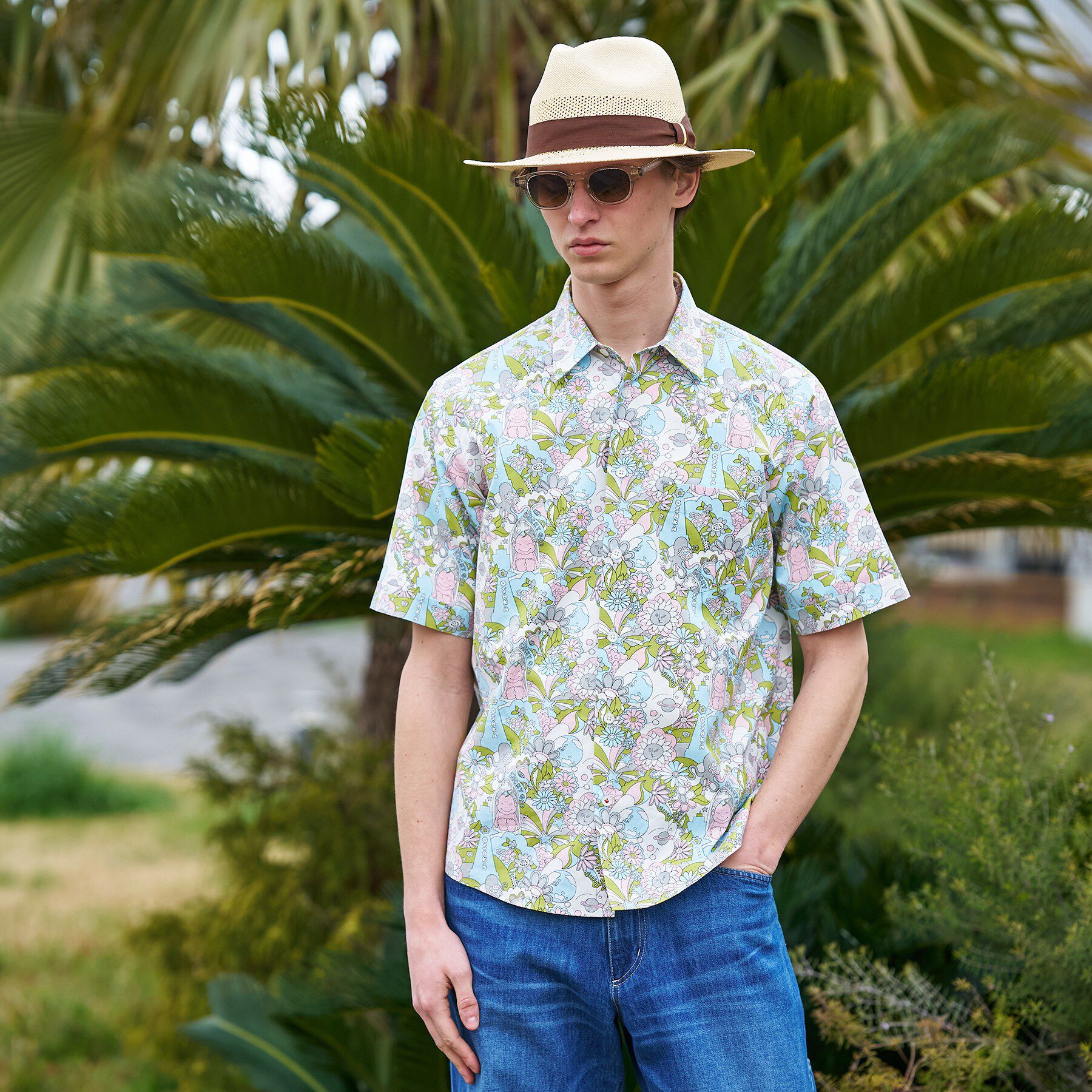 TAKEO KIKUCHI「【BOWLER HAT LABEL】ビリケンさんプリント 半袖シャツ」|シャツ・ブラウス|