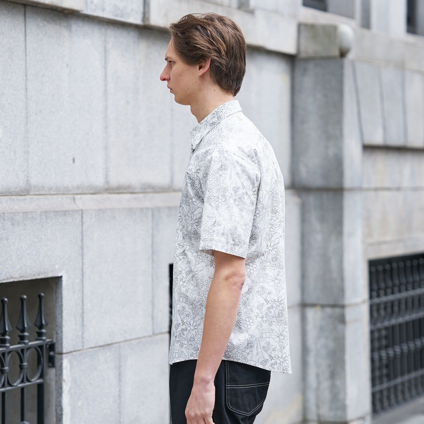 TAKEO KIKUCHI「【BOWLER HAT LABEL】ビリケンさんプリント 半袖シャツ」|シャツ・ブラウス|