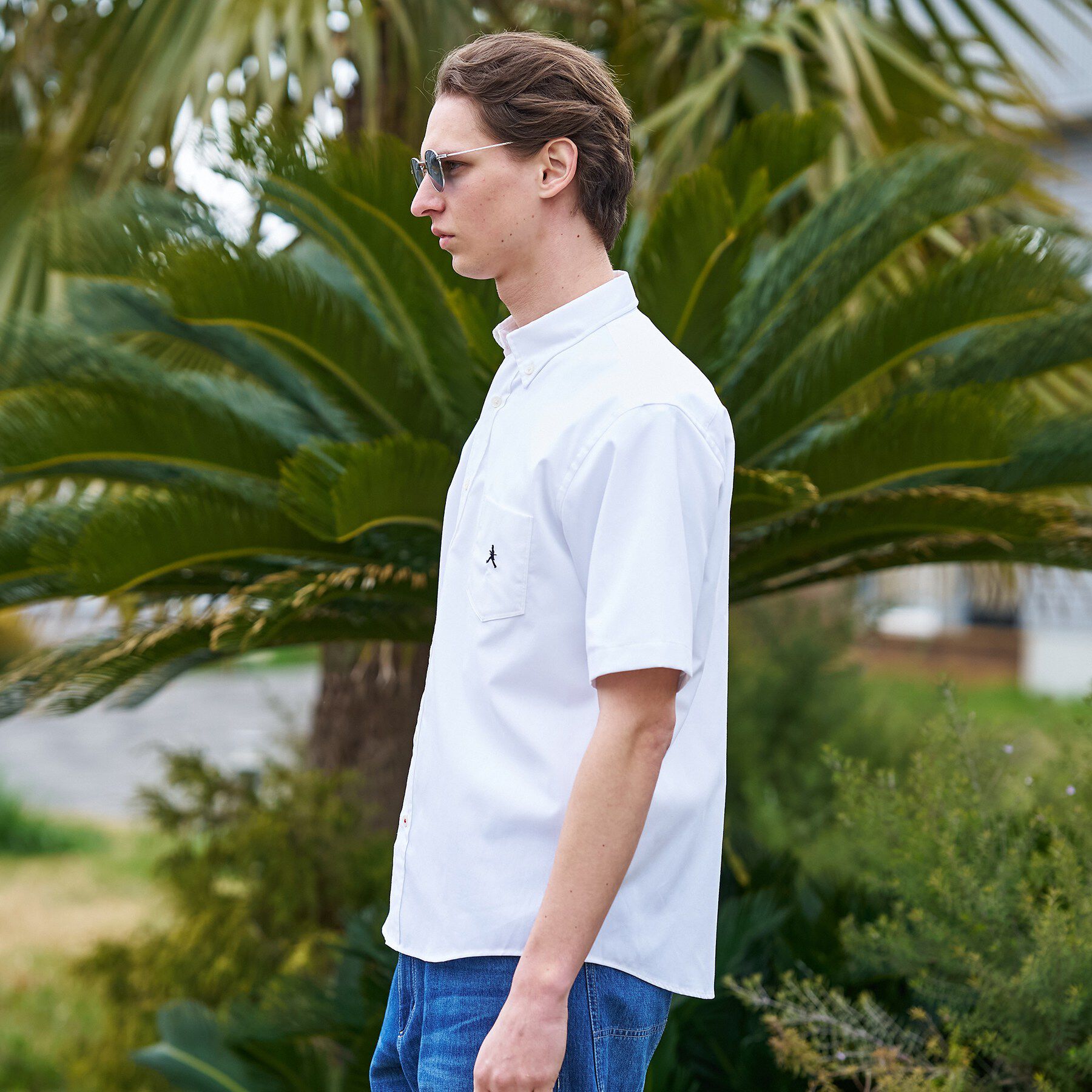 TAKEO KIKUCHI「【BOWLER HAT LABEL】ボーラーハットウォーカー刺繍 半袖ボタンダウンシャツ」|シャツ・ブラウス|