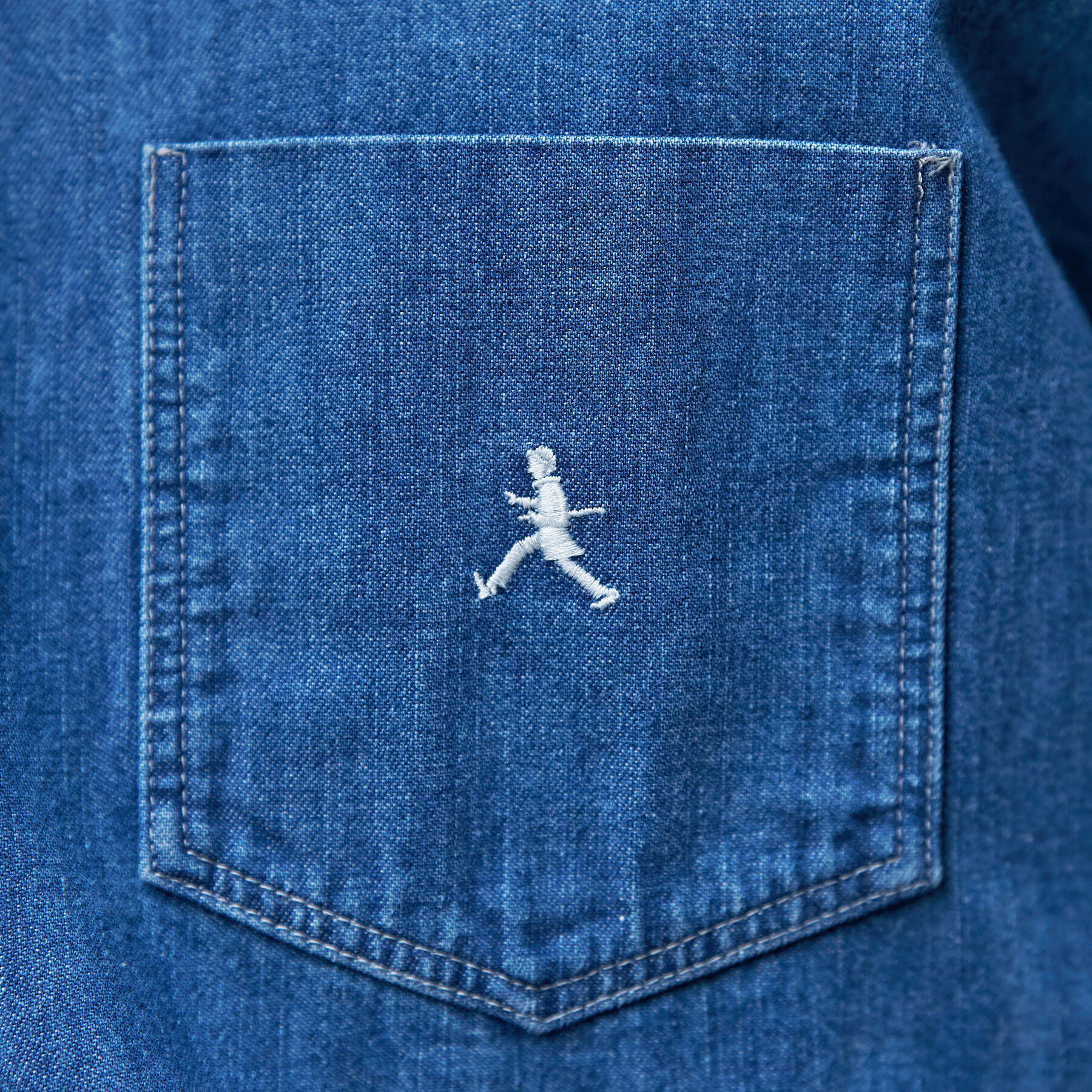 TAKEO KIKUCHI「【BOWLER HAT LABEL】ボーラーハットウォーカー刺繍 半袖デニムシャツ」|シャツ・ブラウス|