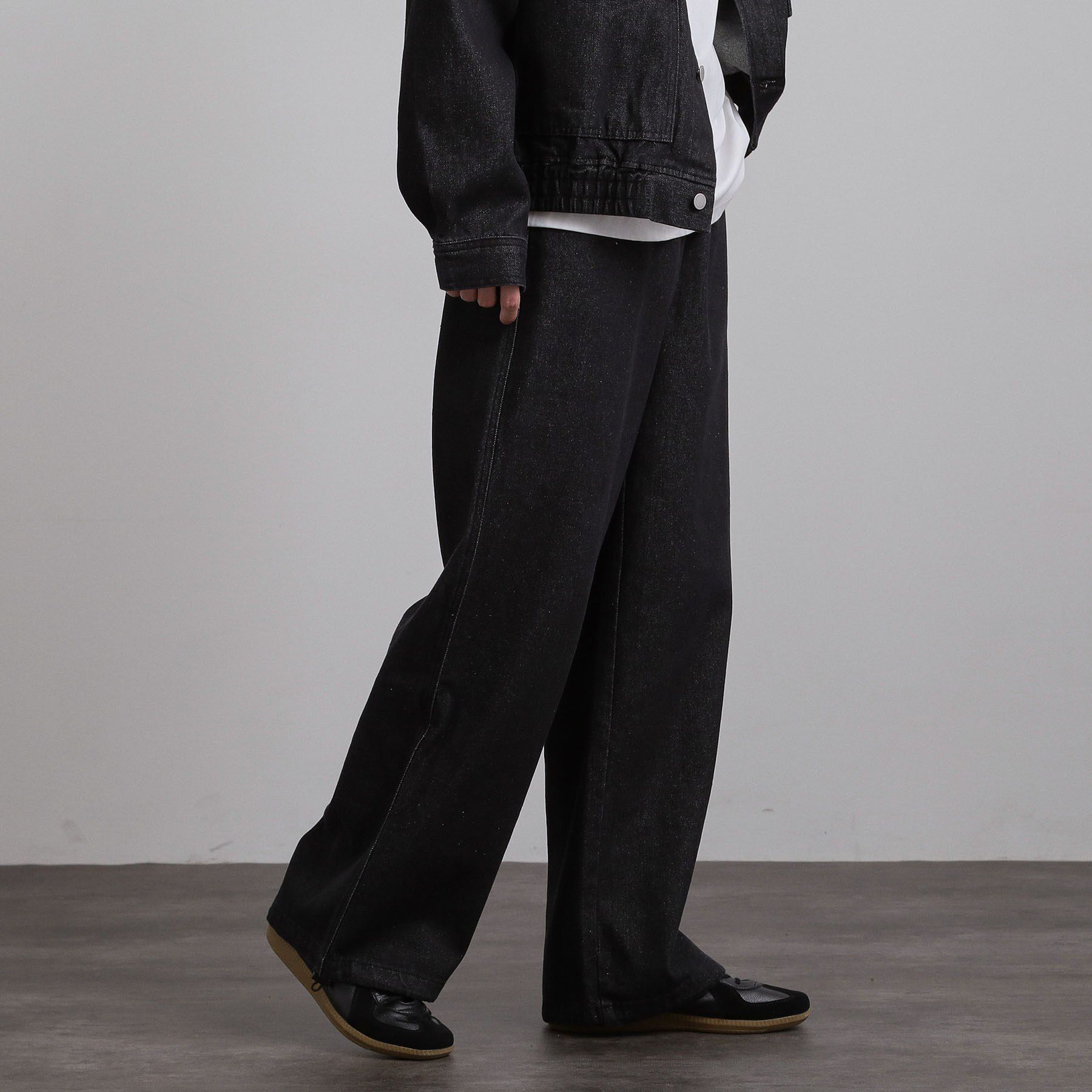 tk.TAKEO KIKUCHI「【上下2点セット】デニムブルゾン＋ワイドデニムパンツ」|スーツ|