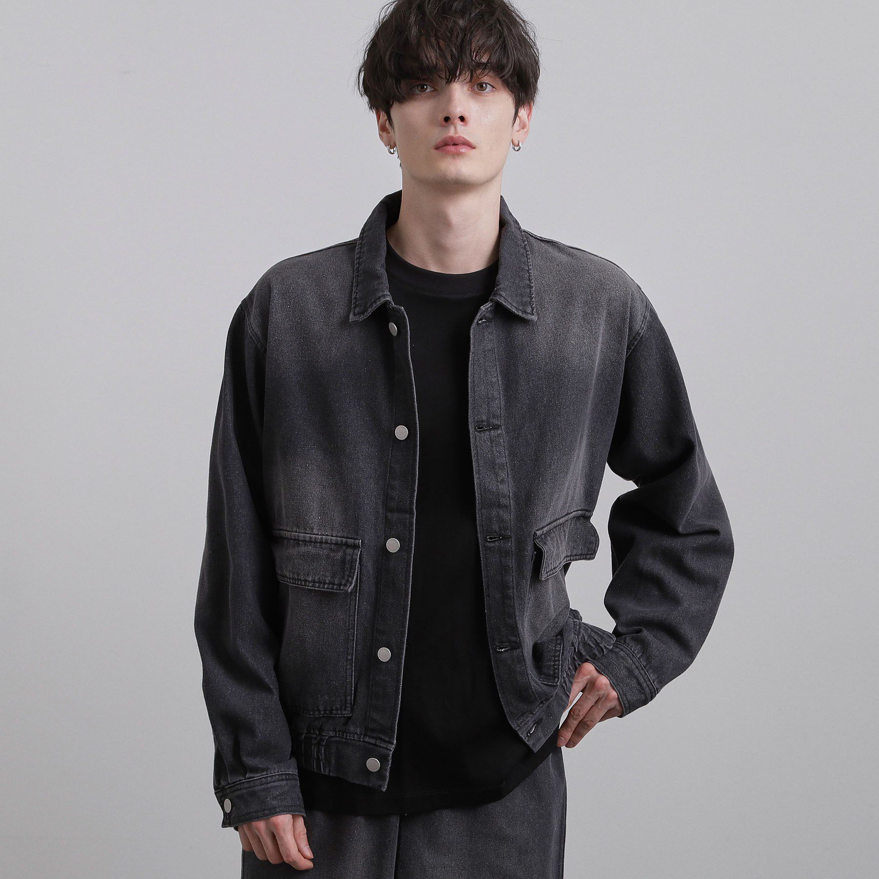 tk.TAKEO KIKUCHI「【上下2点セット】デニムブルゾン＋ワイドデニムパンツ」|スーツ|