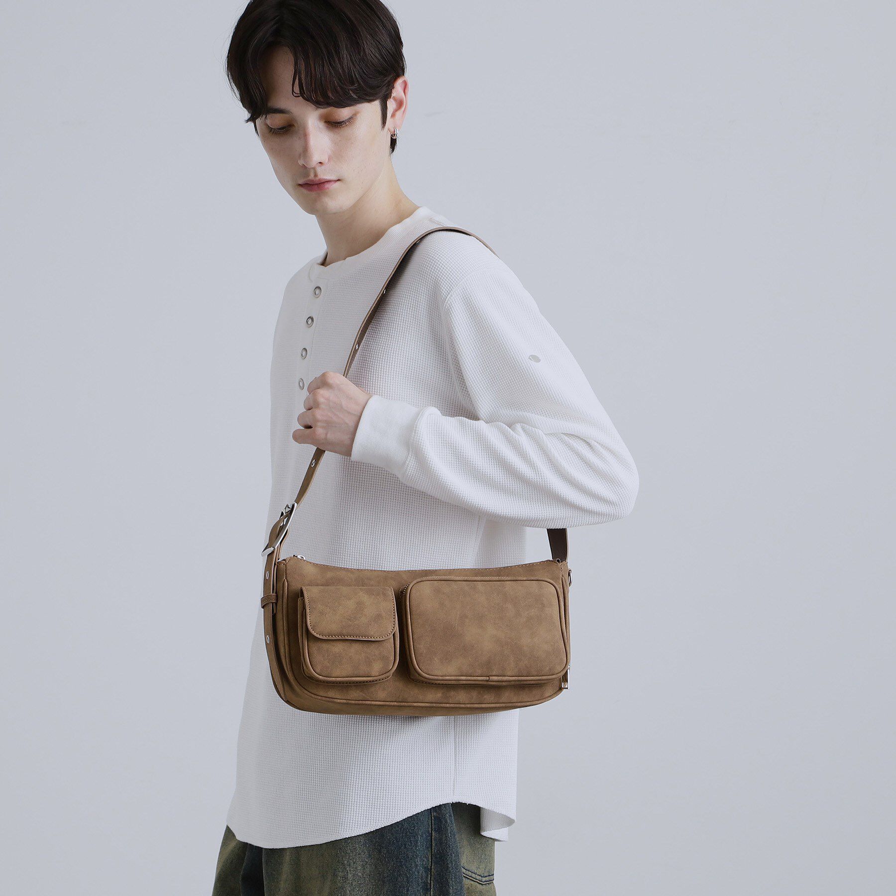 tk.TAKEO KIKUCHI「ダブルポケットショルダーバッグ」|ショルダー・メッセンジャー|