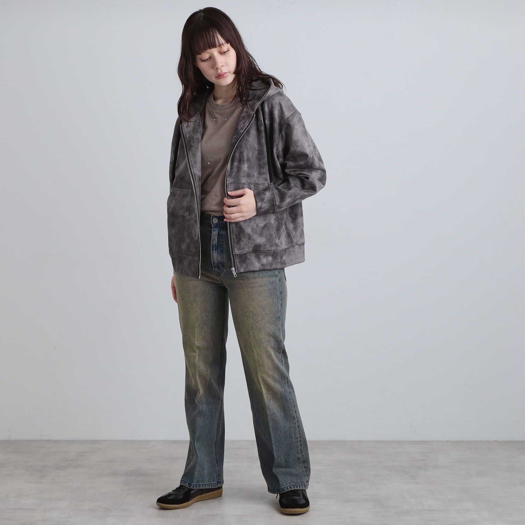 tk.TAKEO KIKUCHI「ヴィンテージライクプリント ジップパーカー」|パーカー|