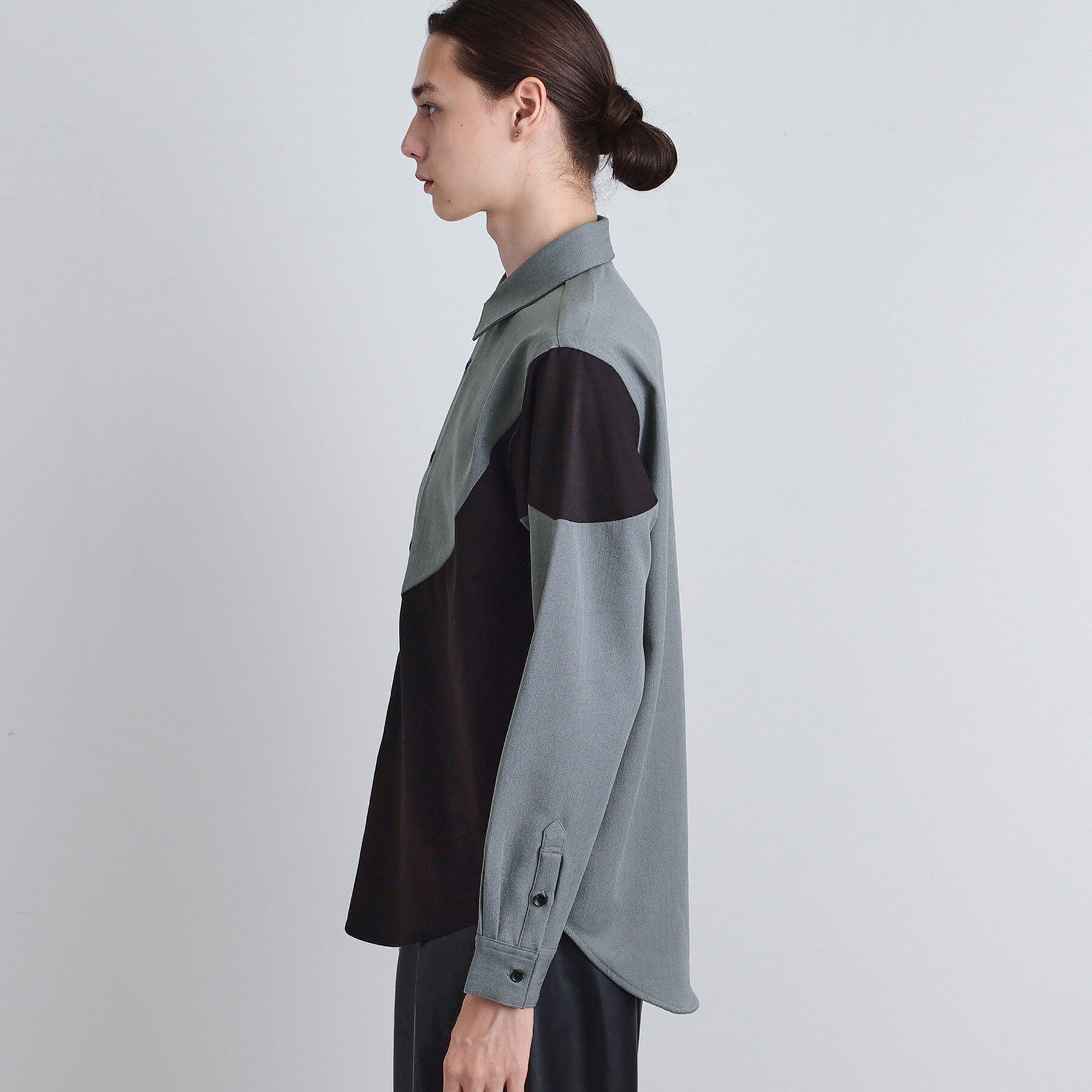 tk.TAKEO KIKUCHI「ヘリンボーンカーブスイッチシャツ」|シャツ・ブラウス|