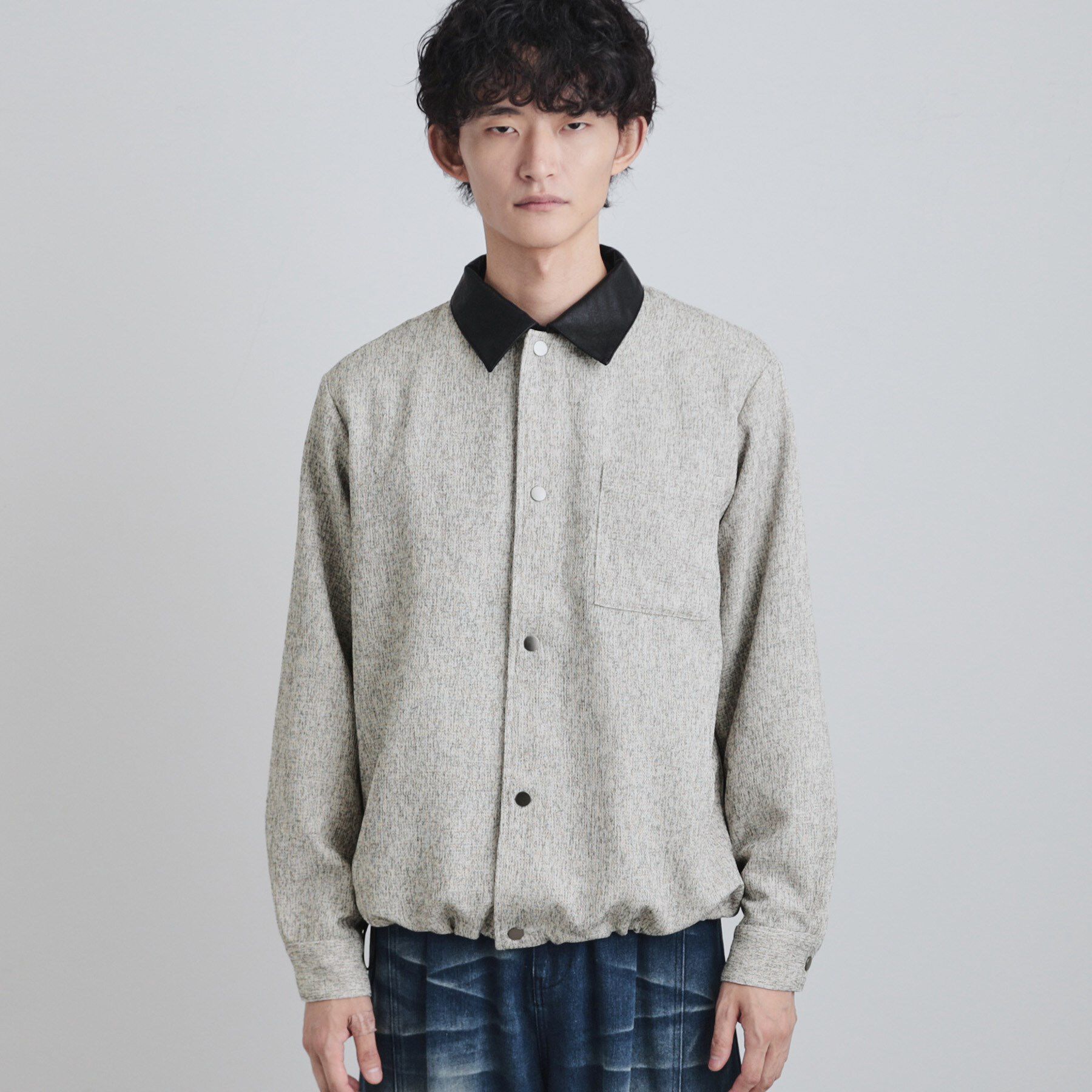 tk.TAKEO KIKUCHI「衿配色ツイードシャツ」|シャツ・ブラウス|