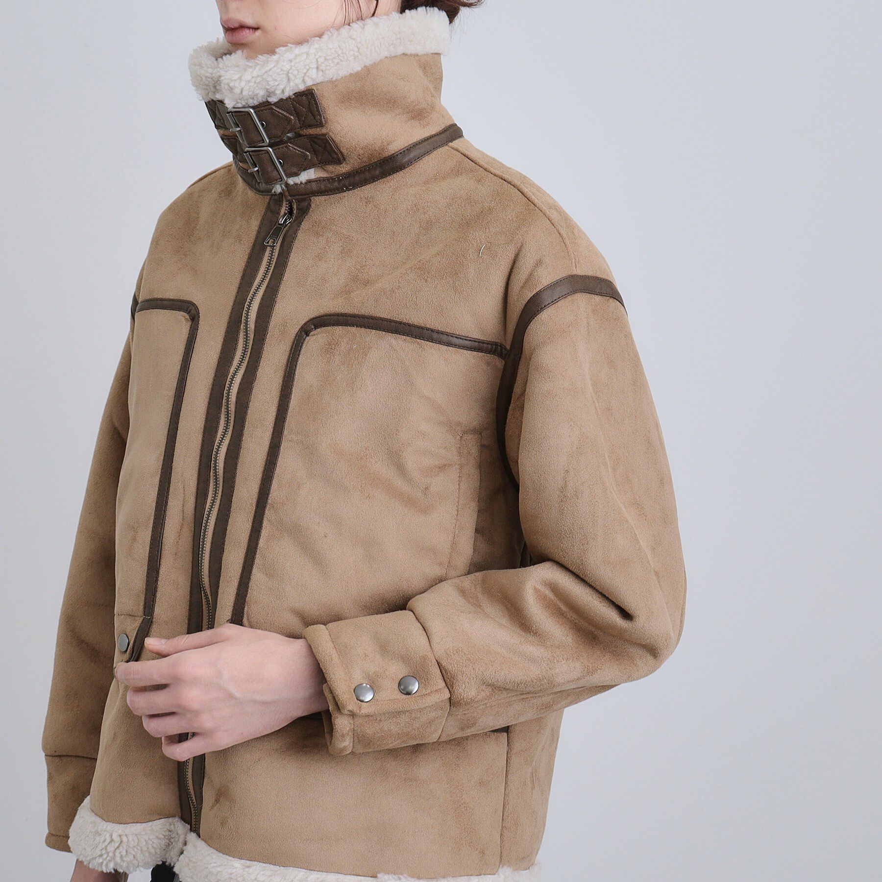 tk.TAKEO KIKUCHI「フェイクムートンブルゾン」|ブルゾン・スタジャン|