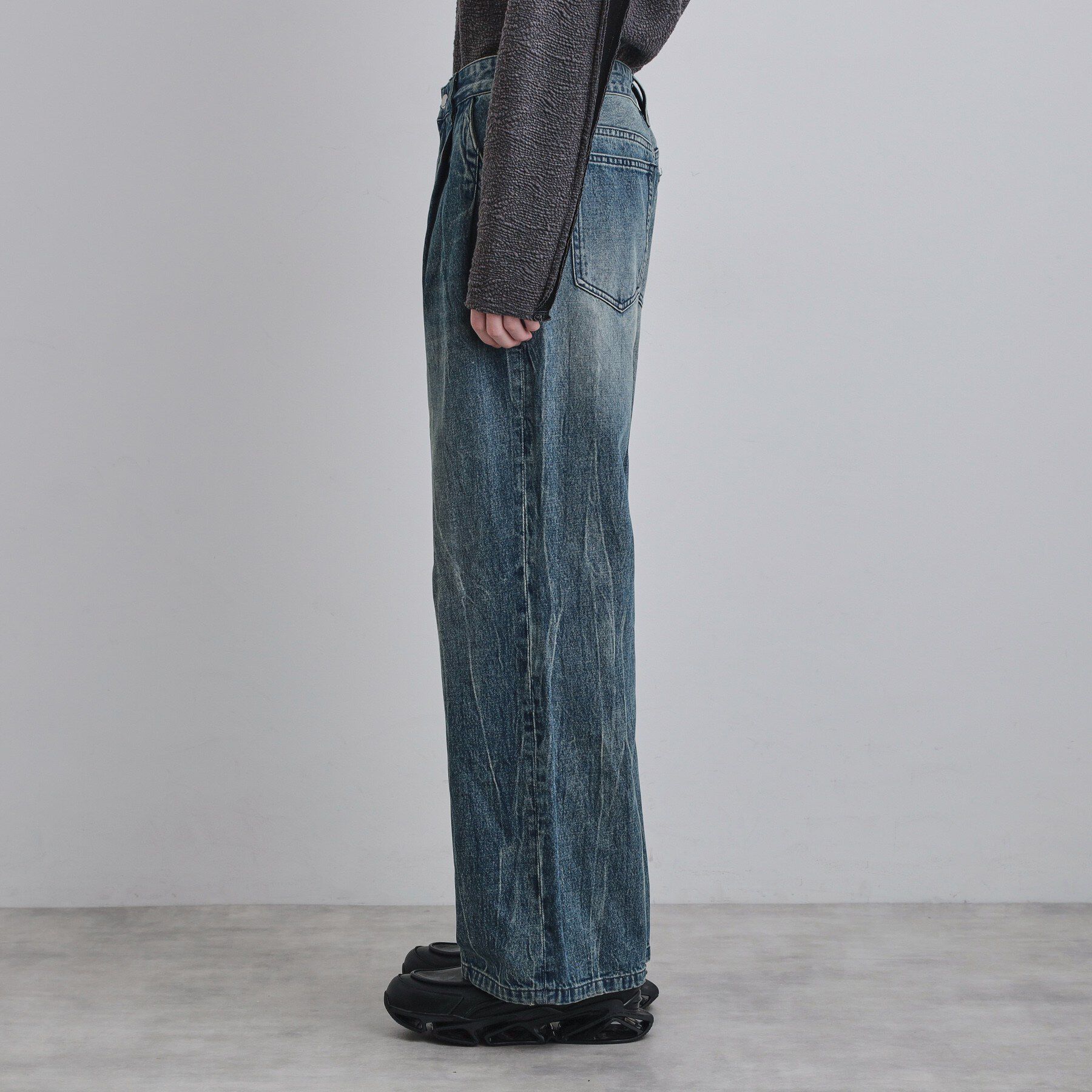 tk.TAKEO KIKUCHI「ワイドストレートレッグデニム」|デニム|