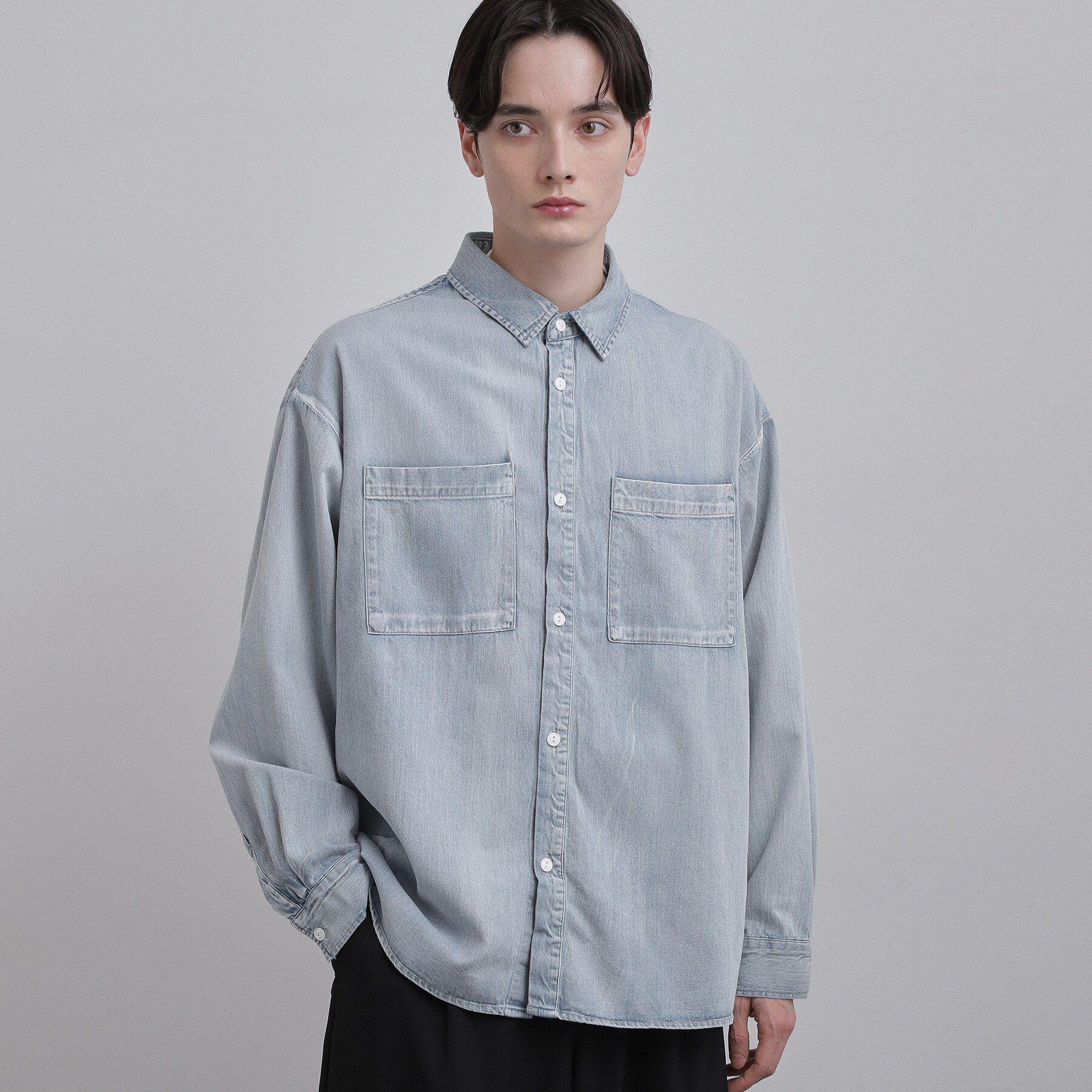 tk.TAKEO KIKUCHI「【2WAY】フード付デニムシャツ」|シャツ・ブラウス|