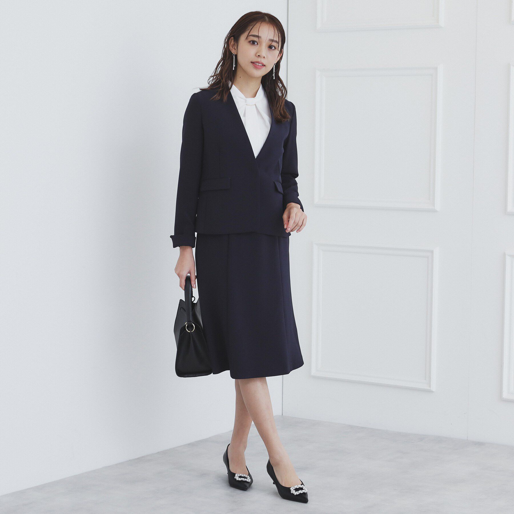 index「《通勤/セットアップ対応》多機能ノーカラージャケット【洗濯機洗い可/防シワ/抗ピル/ストレッチ】」|ノーカラージャケット|