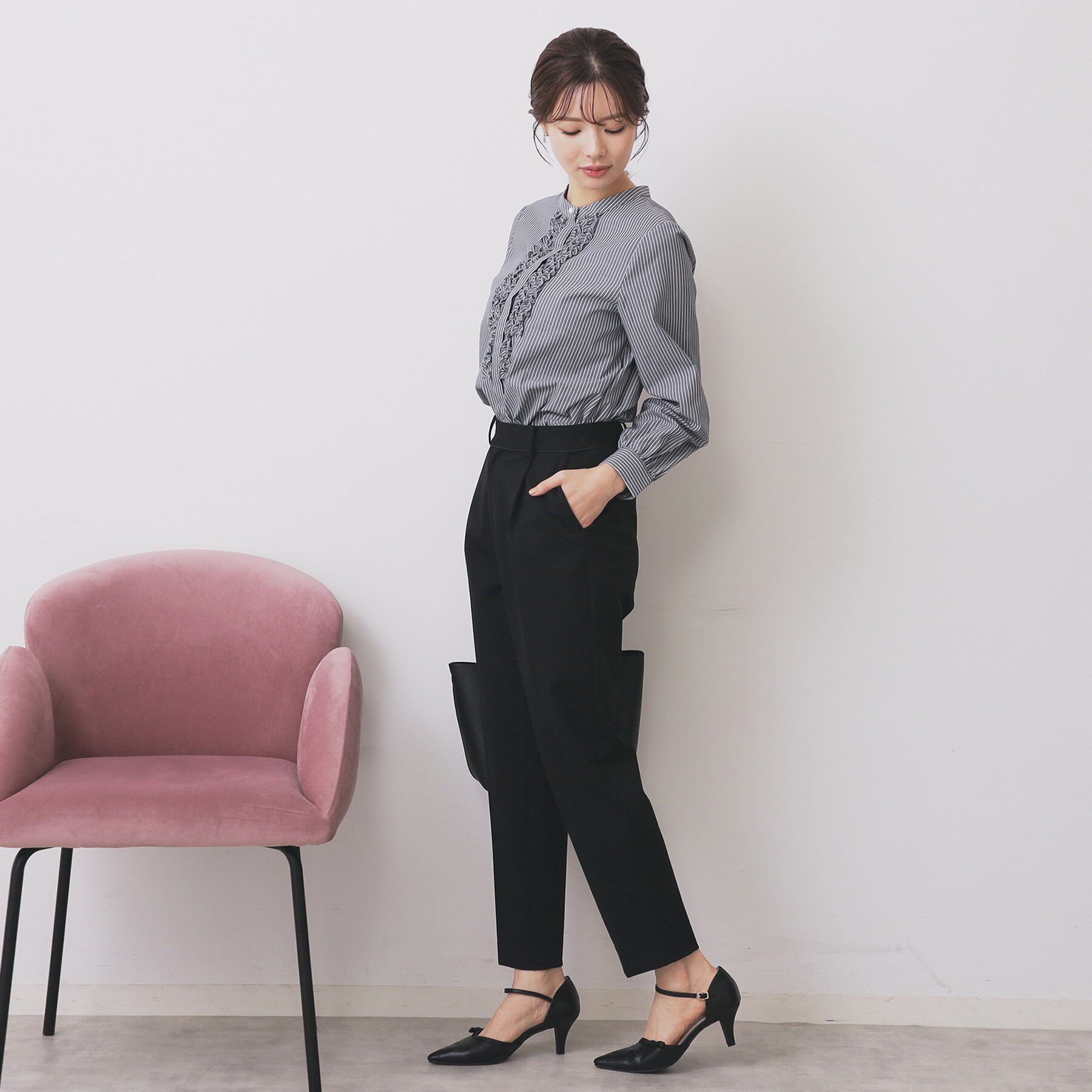 index「《丈が選べる》ストレッチテーパードパンツ/セットアップ対応【洗濯機OK/イージーアイロン】」|その他|