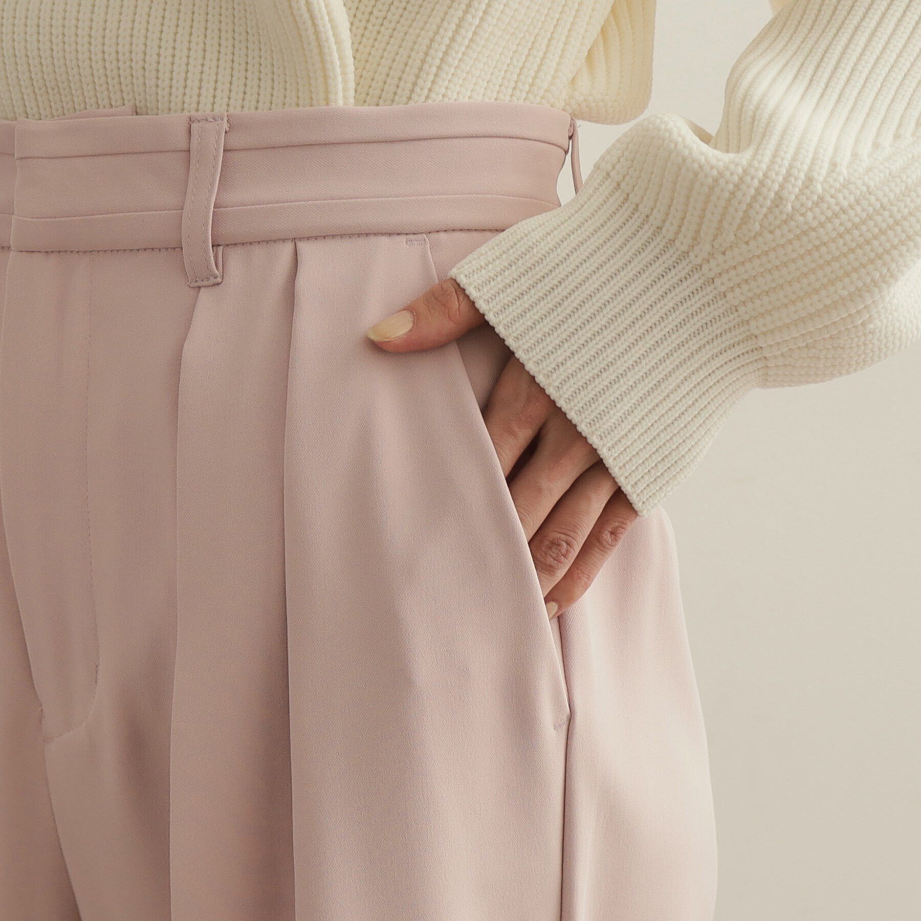 OPAQUE.CLIP「タックワイドカラーパンツ【洗濯機洗い可】」|その他|