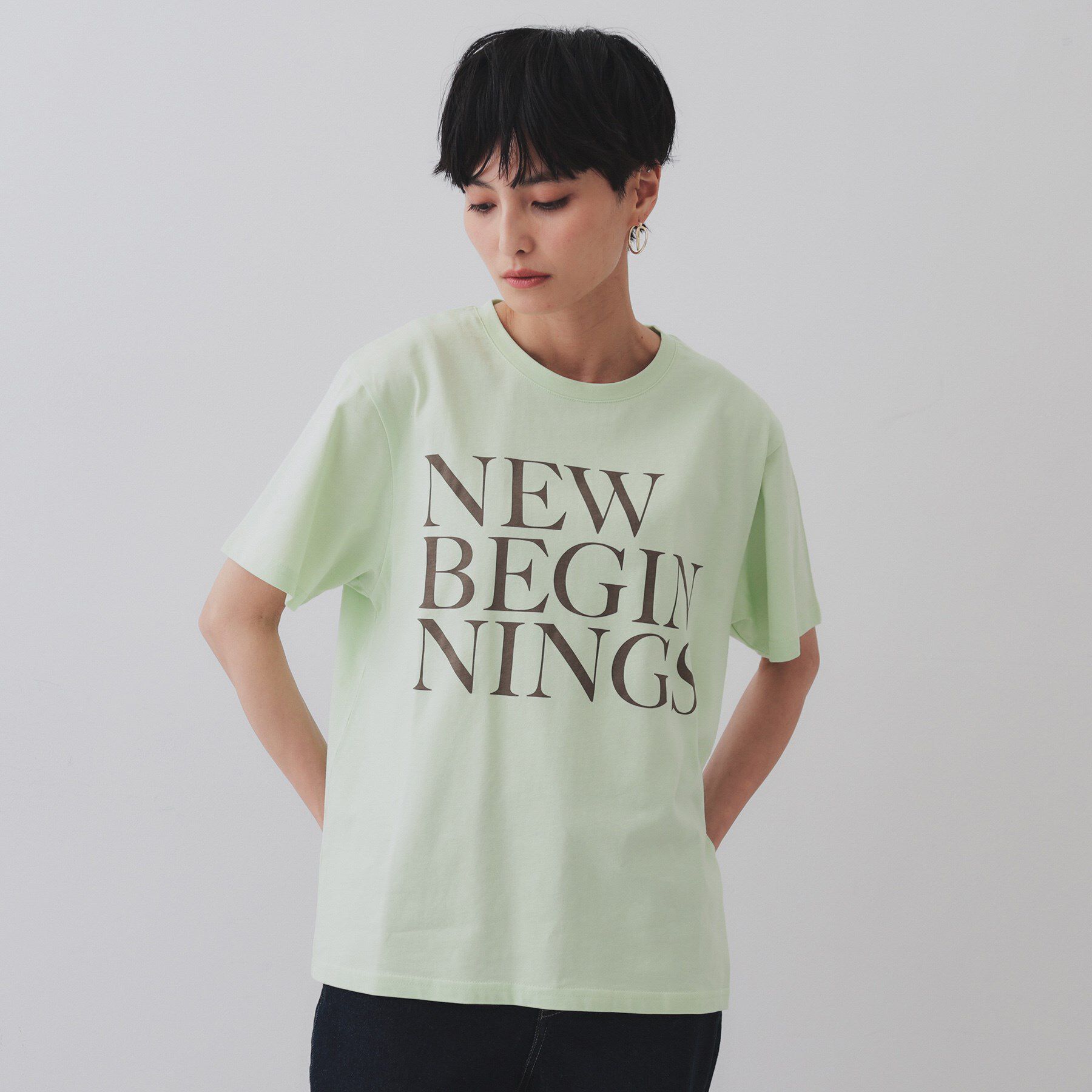 OPAQUE.CLIP「BIGロゴTシャツ【洗濯機洗い可】」|Tシャツ・カットソー|