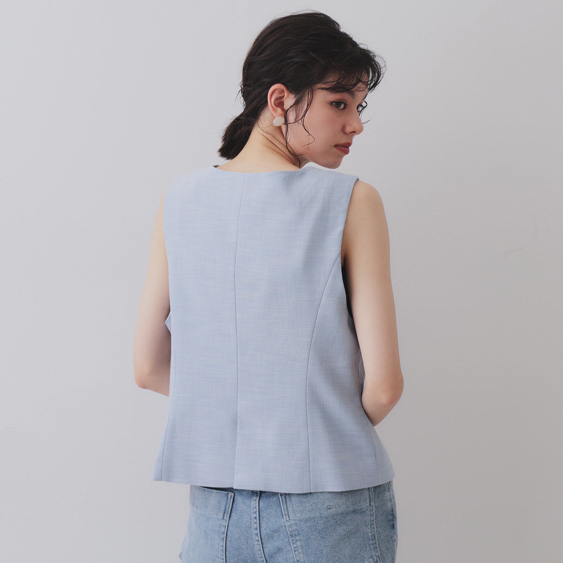 OPAQUE.CLIP「メランジコンパクトジレ/セットアップ対応可【洗濯機洗い可】」|ベスト・ジレ|