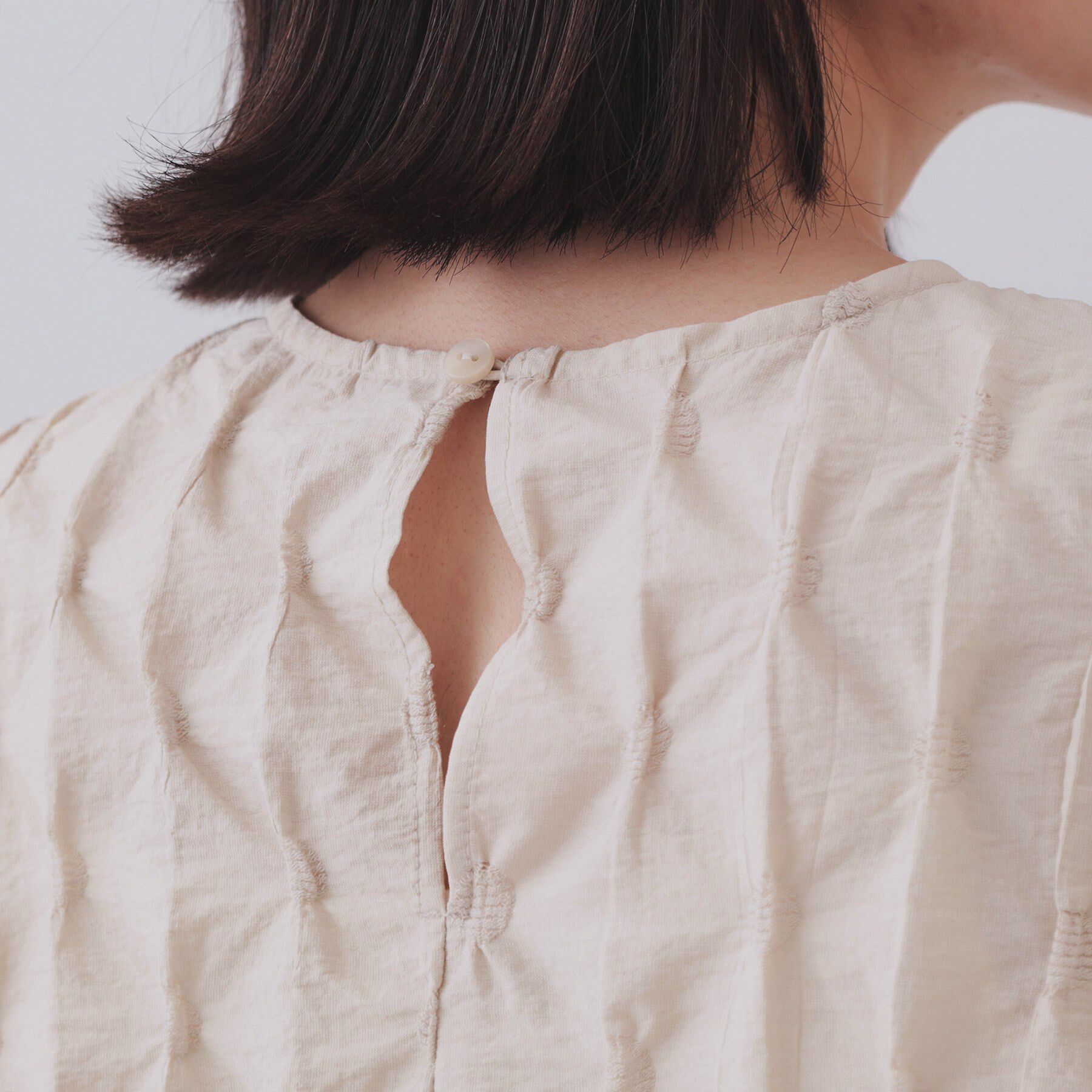 OPAQUE.CLIP「ふくれジャカードペプラムブラウス【洗濯機洗い可】」|シャツ・ブラウス|