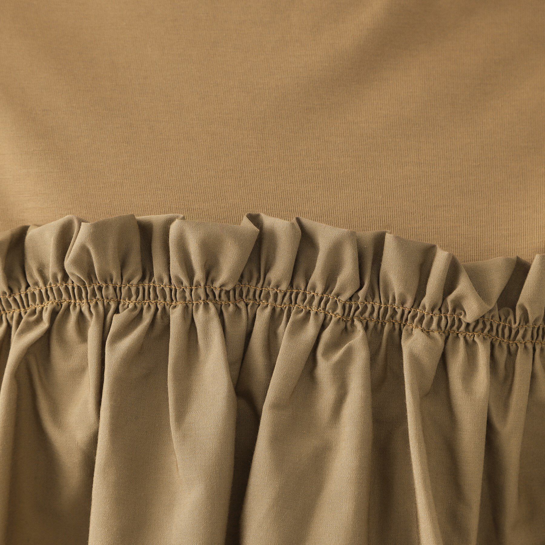 OPAQUE.CLIP「ギャザーフリルドッキングカットソー【洗濯機洗い可】」|Tシャツ・カットソー|