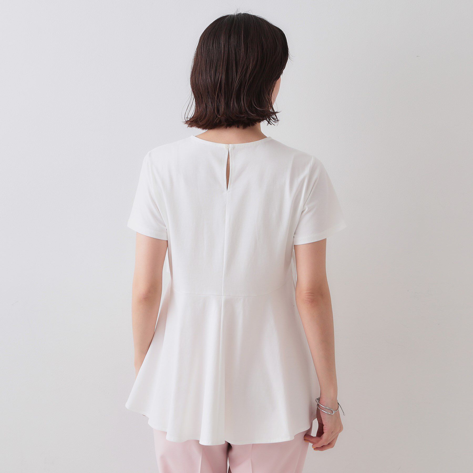 OPAQUE.CLIP「フリルドッキングペプラムトップス【接触冷感/洗濯機洗い可】」|Tシャツ・カットソー|