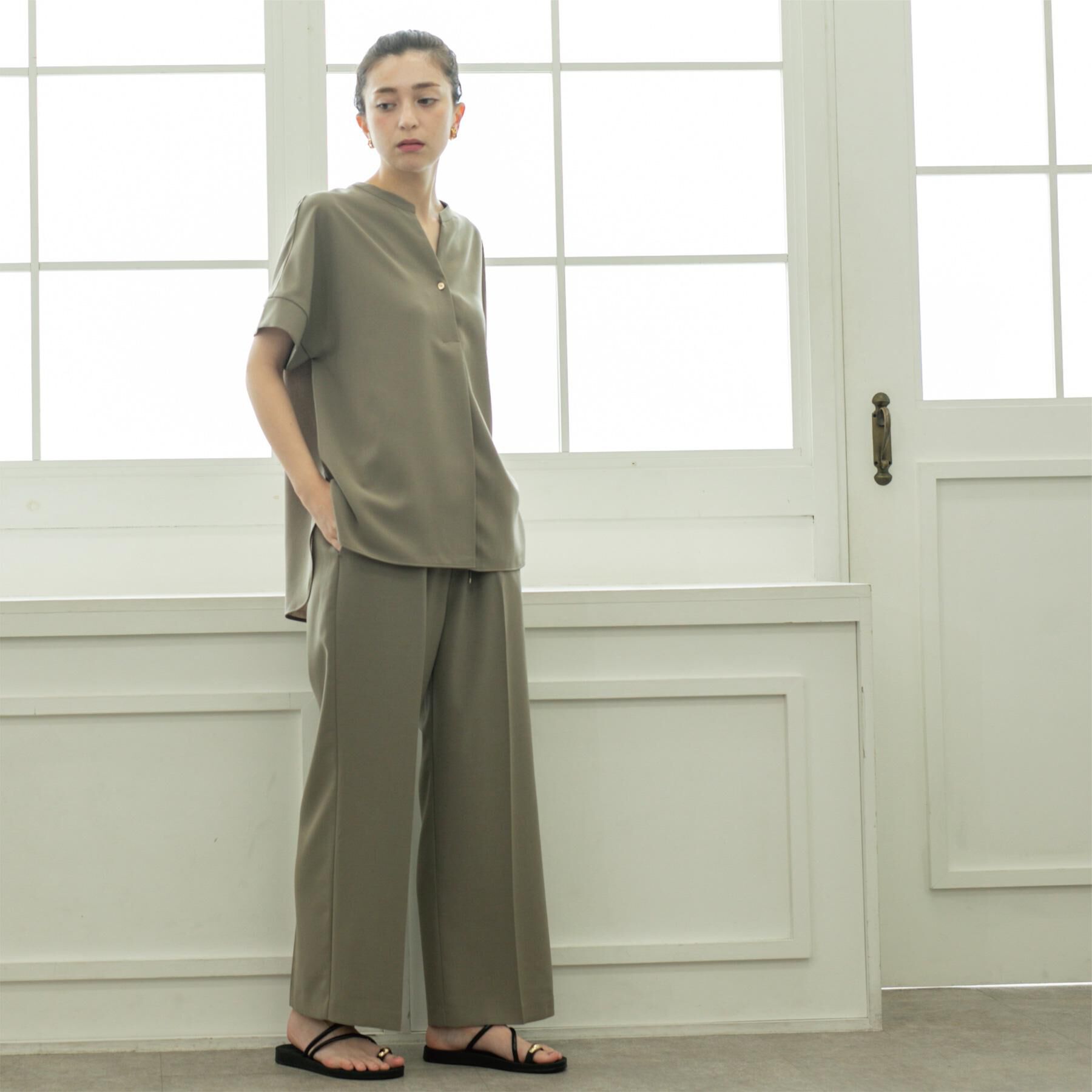 OPAQUE.CLIP「美脚イージーワイドパンツ【防シワ/洗濯機洗い可/抗ピル/ストレッチ】《丈が選べる/SS-LLサイズ/」|その他|