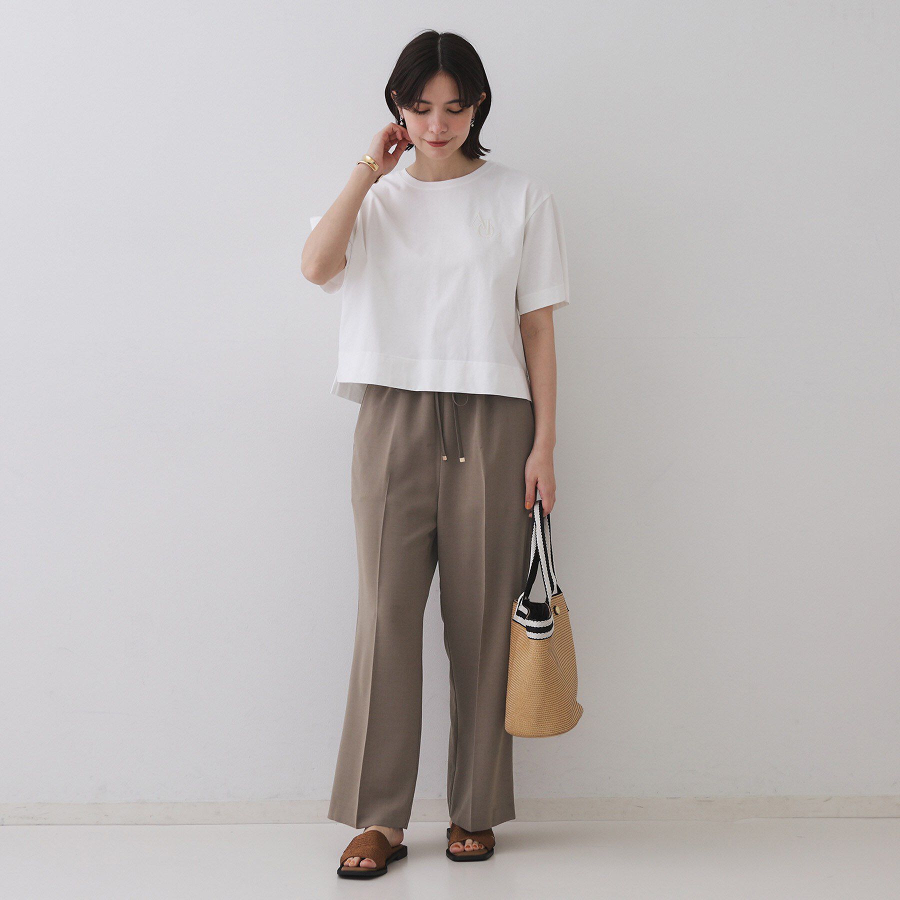 OPAQUE.CLIP「美脚イージーワイドパンツ【防シワ/洗濯機洗い可/抗ピル/ストレッチ】《丈が選べる/SS-LLサイズ/」|その他|