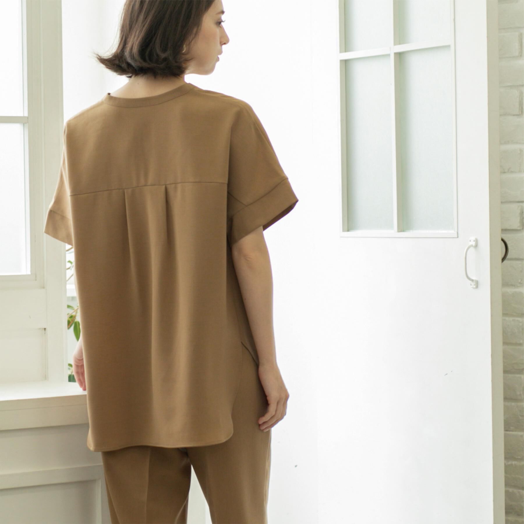 OPAQUE.CLIP「スキッパーブラウス【防シワ/ストレッチ/洗濯機OK】《5色展開/SS-LLサイズ/セットアップ対応》」|シャツ・ブラウス|