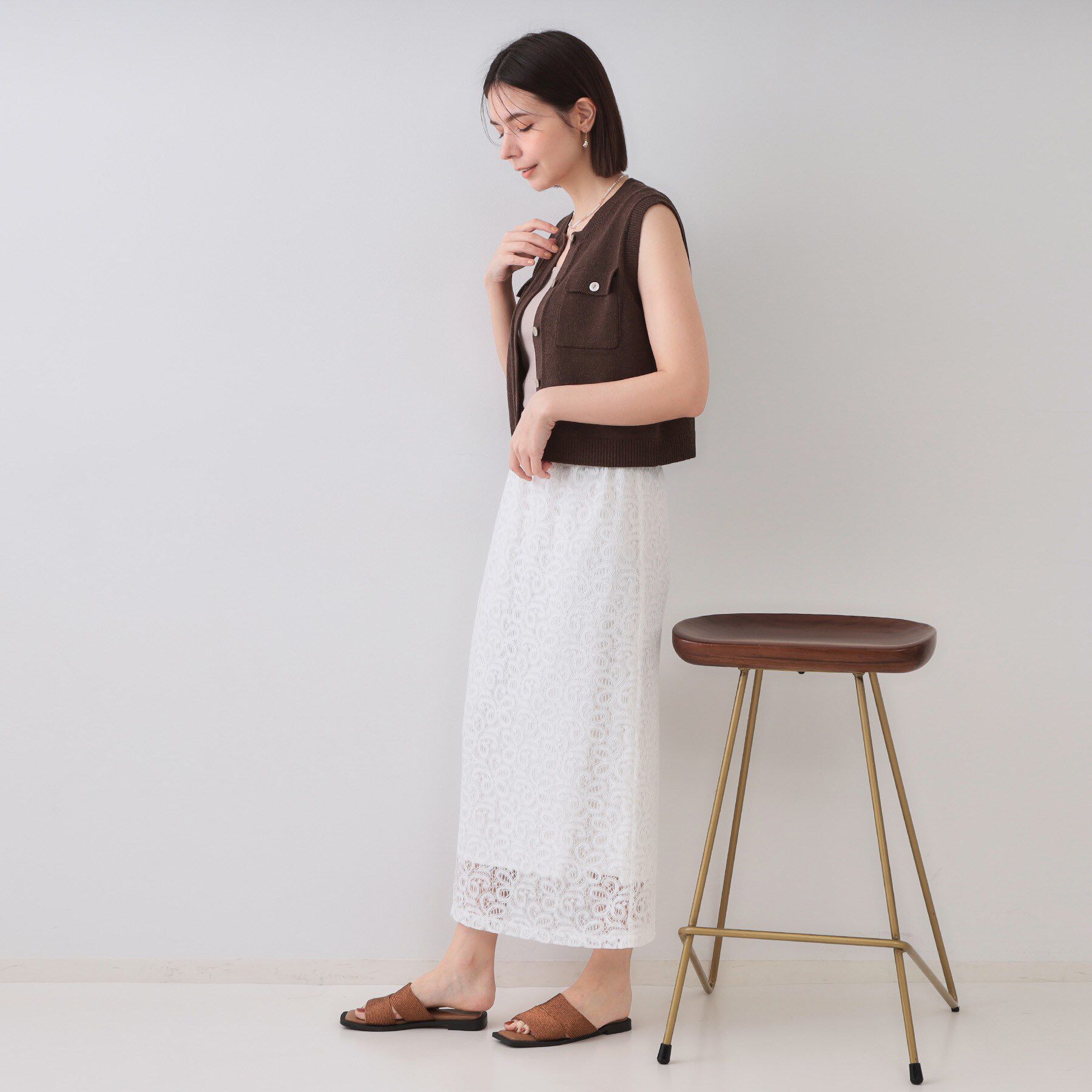 OPAQUE.CLIP「ダブルポケットニット【洗濯機洗い可】」|ニット・セーター|