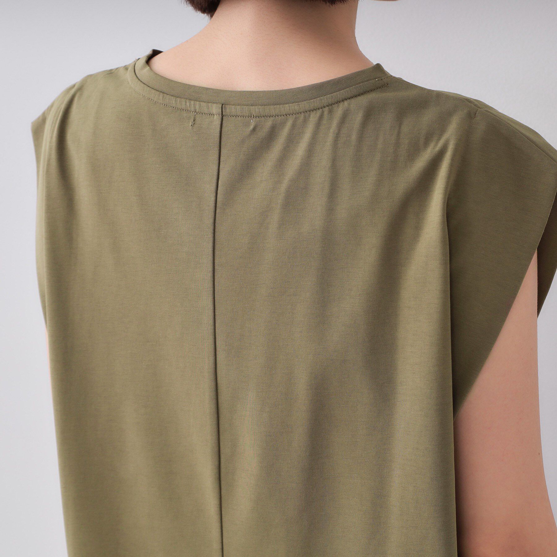 OPAQUE.CLIP「ボクシーノースリーブカットソー【洗濯機洗い可】」|Tシャツ・カットソー|