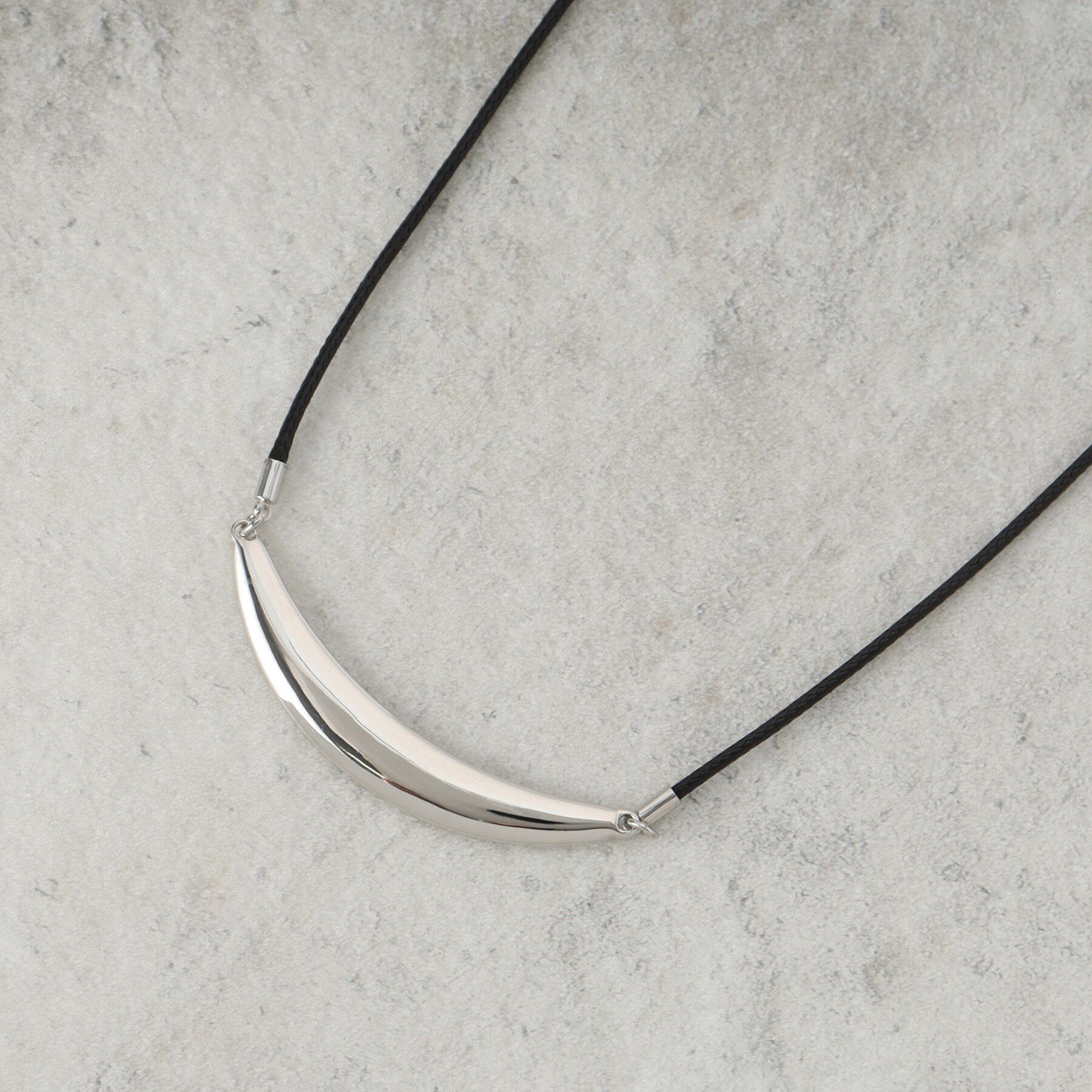 OPAQUE.CLIP「メタルバー&times;コードネックレス」|ネックレス|シルバー(006)