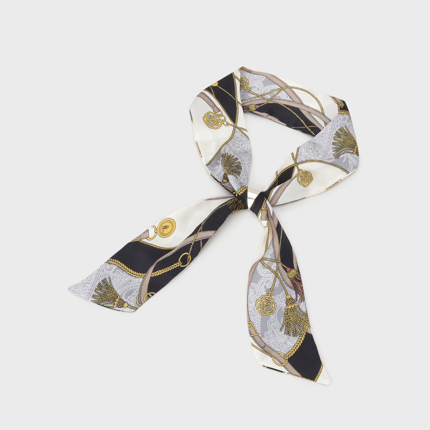 OPAQUE.CLIP「【スカーフリング付き】柄アソートスカーフ」|バンダナ・スカーフ|ブラック(019)