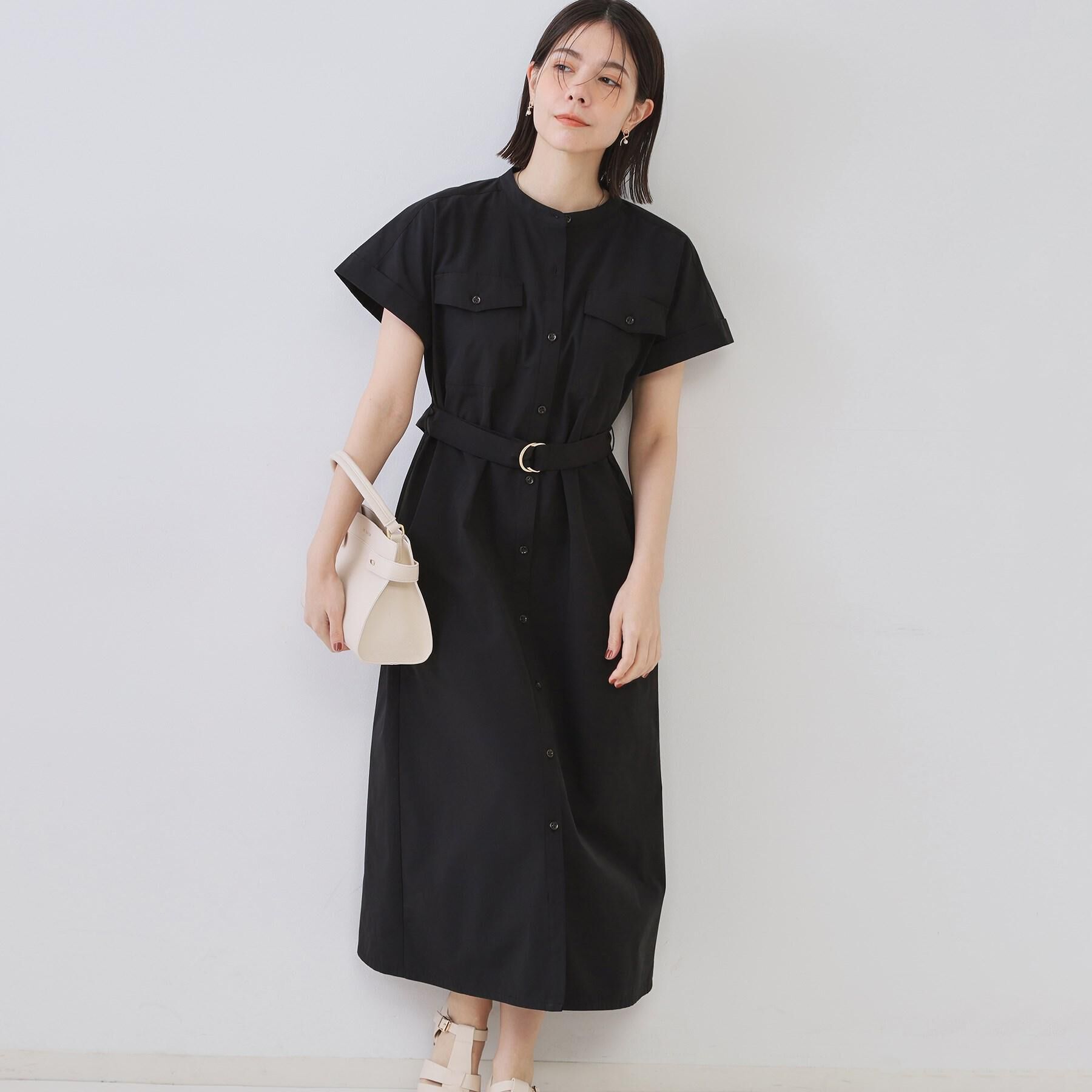 OPAQUE.CLIP「ダブルポケットシャツワンピース【洗濯機洗い可】」|ワンピース|