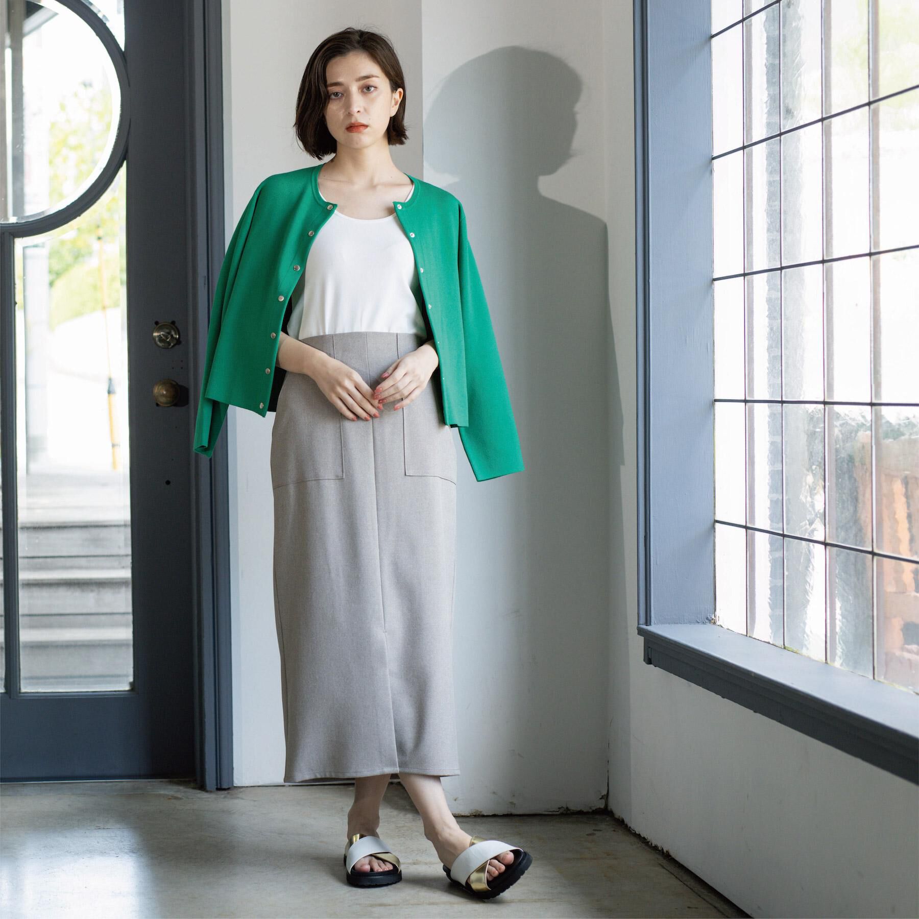 OPAQUE.CLIP「ストレッチダブルポケットタイトスカート【洗える】」|スカート|