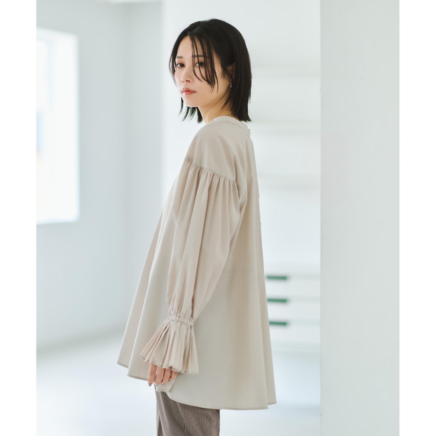 OPAQUE.CLIP「プリーツキャンディスリーブブラウス【洗濯機洗い可】」|シャツ・ブラウス|