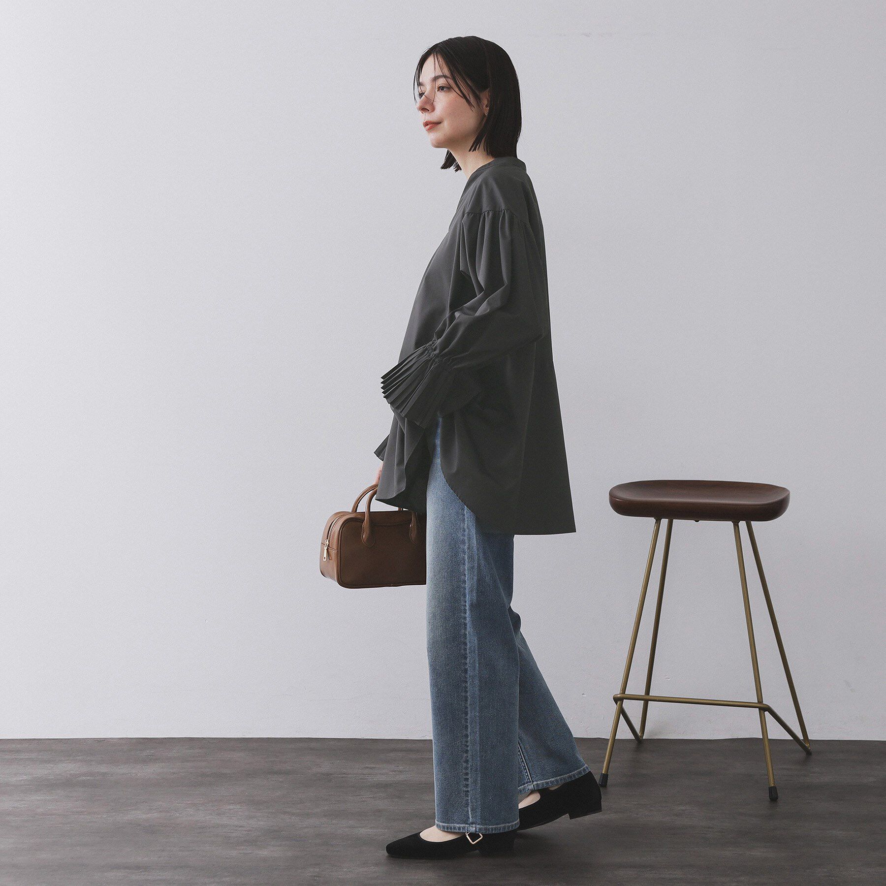 OPAQUE.CLIP「プリーツキャンディスリーブブラウス【洗濯機洗い可】」|シャツ・ブラウス|