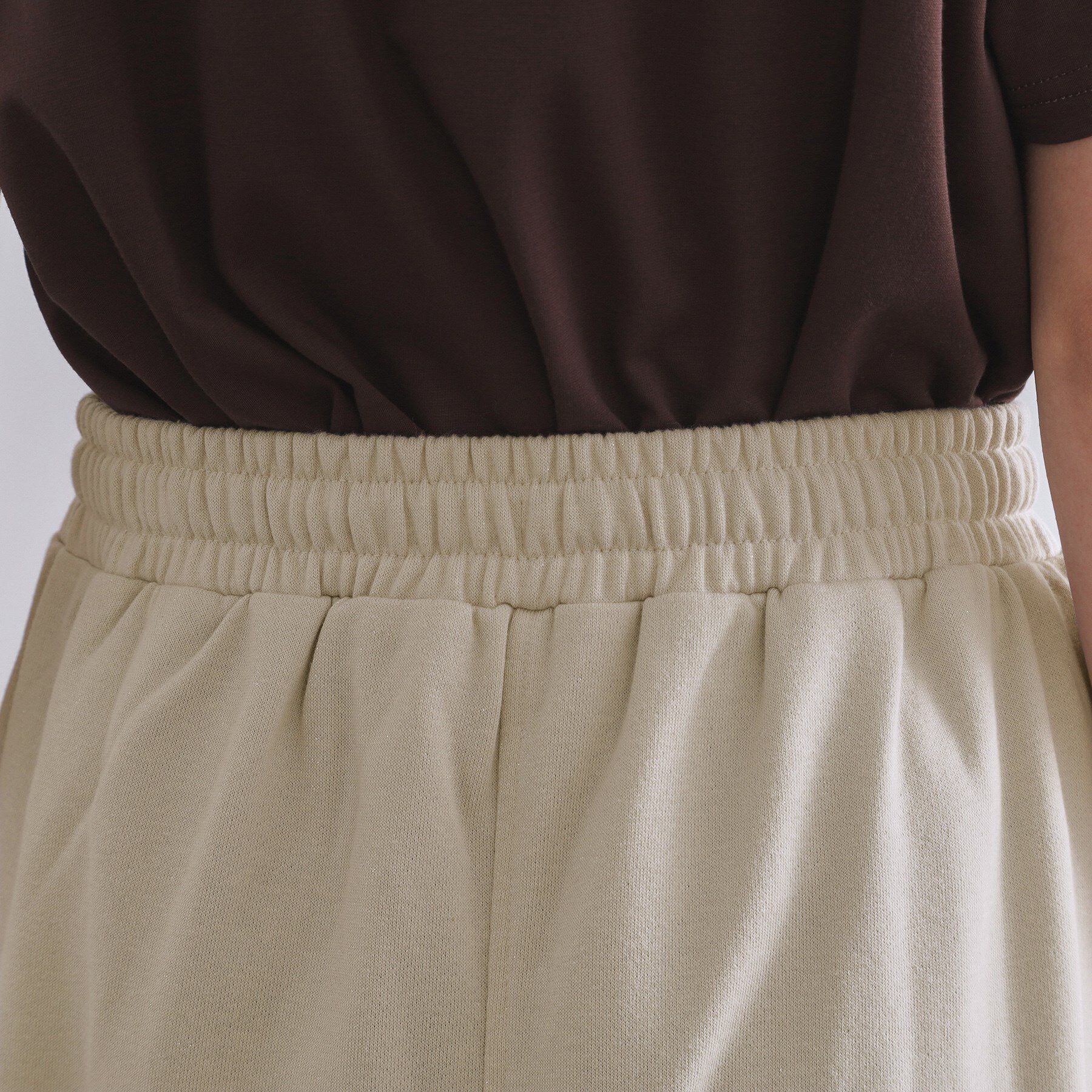 OPAQUE.CLIP「ラメスウェットイージーロングスカート【洗濯機洗い可】」|スカート|