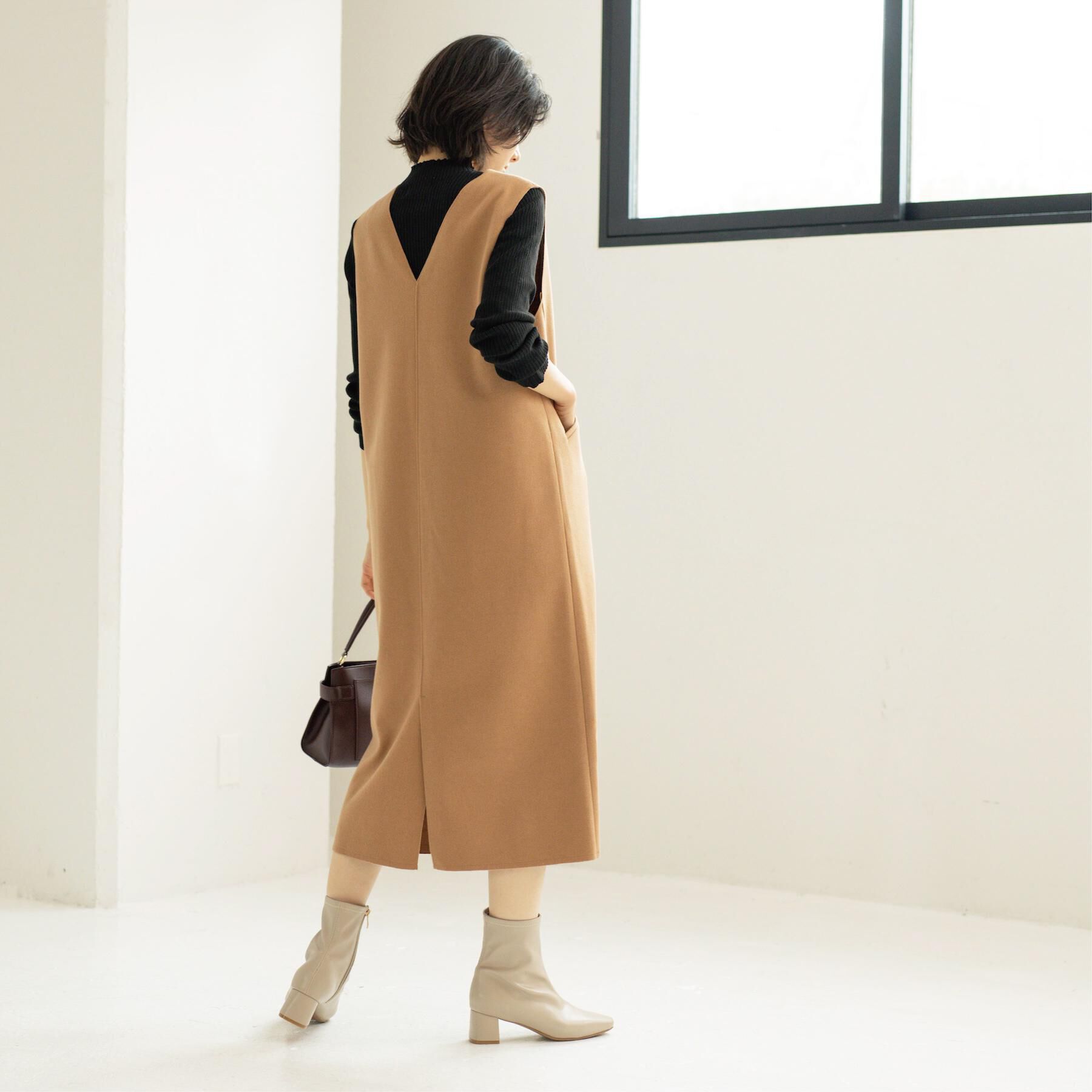 OPAQUE.CLIP「ウールライクジャンパードレス【洗濯機洗い可】」|ワンピース|