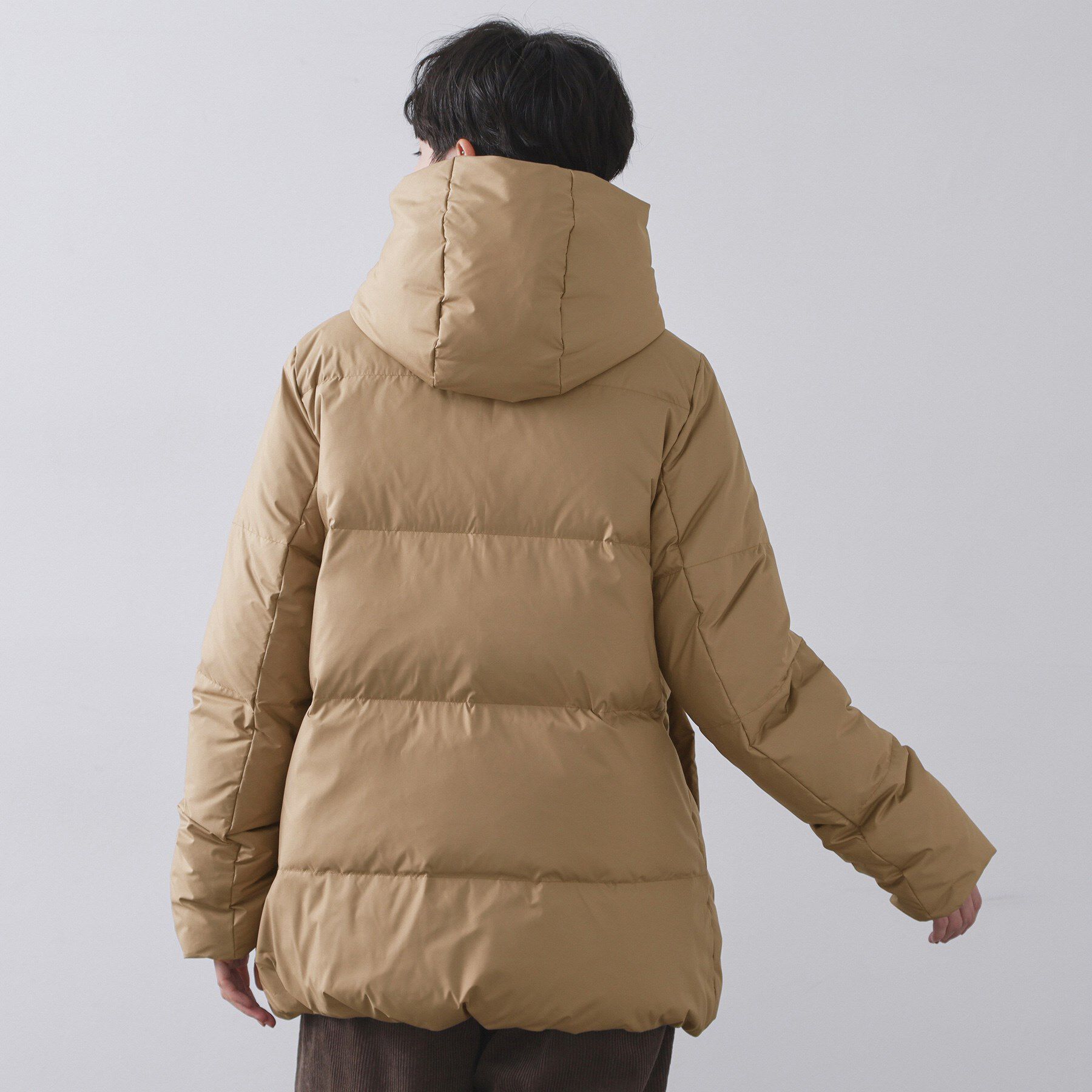 OPAQUE.CLIP「撥水フードミドルダウンコート【防風/抗菌防臭/洗濯機OK】《S～LL》」|ダウン|
